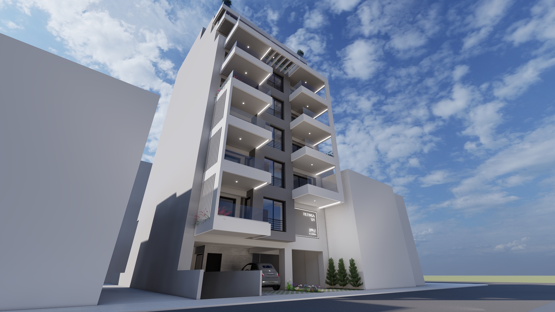 Newly built 6th floor studio in Toumba