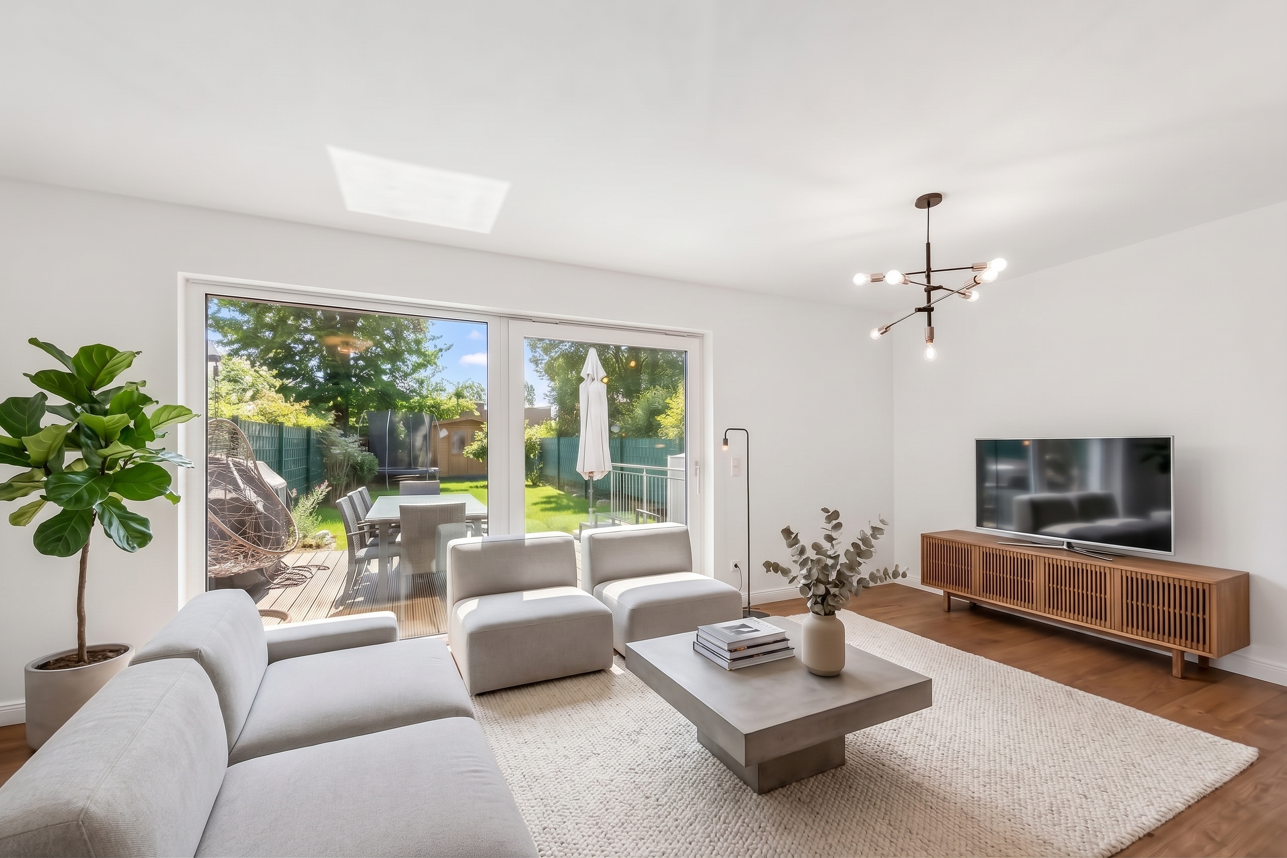 Charming mid-terrace house with garden in Cologne-Rondorf [AI-modified]