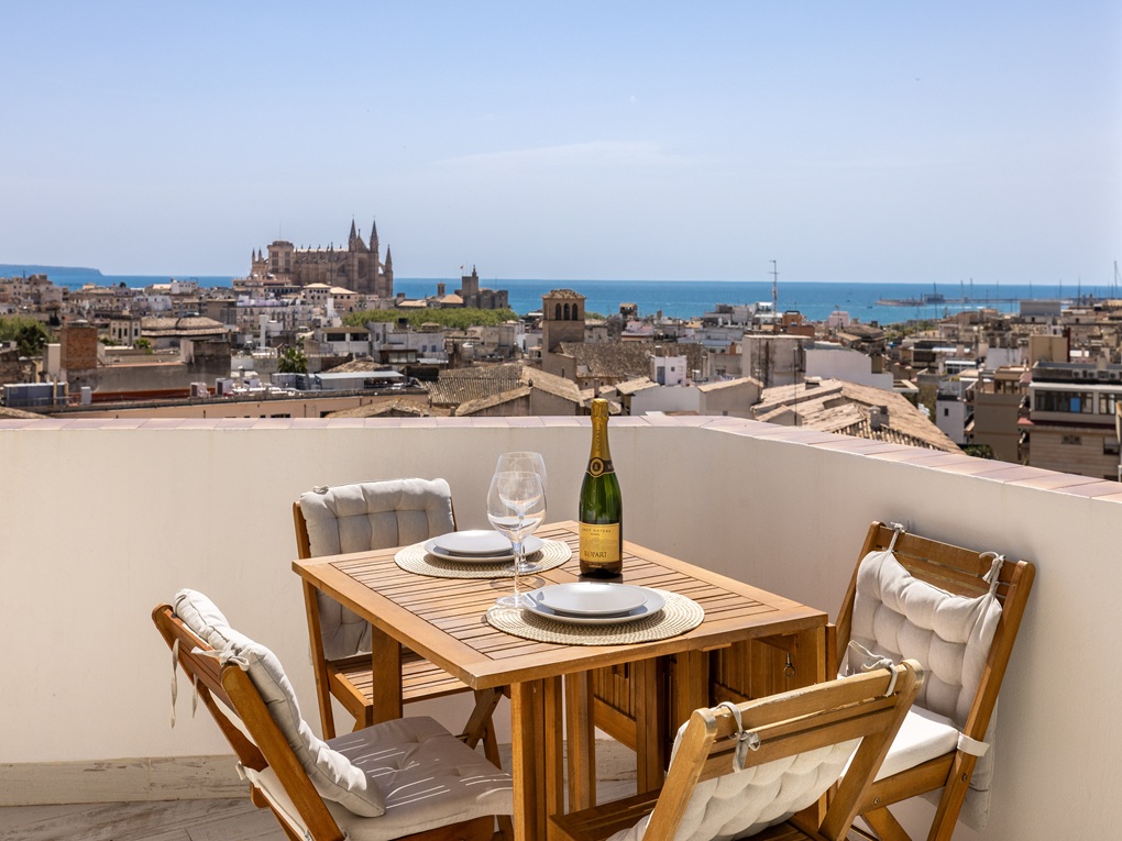 Sunny penthouse with lift, parking, terrace and spectacular views close to Las Ramblas