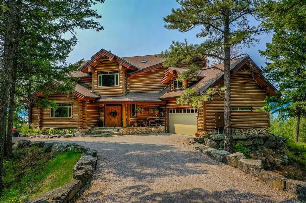 Exemplary Log Home on 7 Acres with Flathead Lake Views