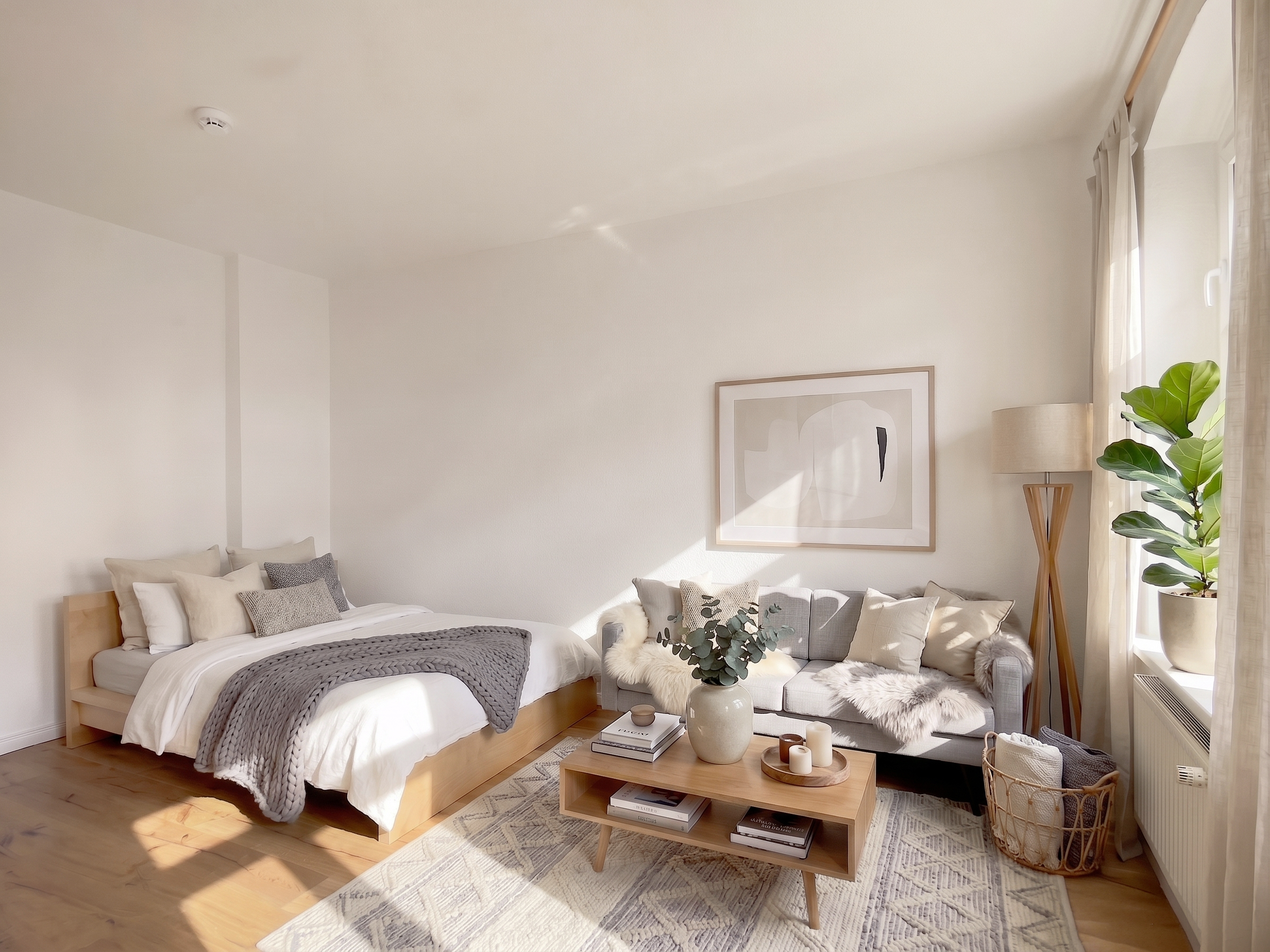 Small, nice studio apartment in prime location at Boxhagener Platz [AI-modified]
