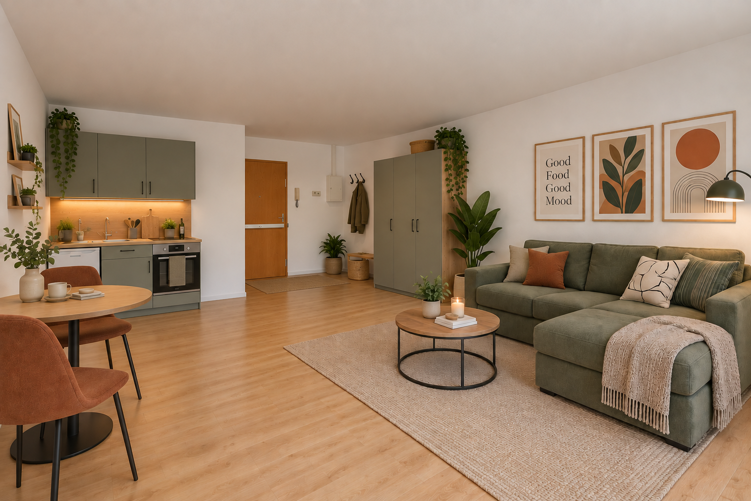 Aus Gewerbe wird Wohnen – Potenzial für ein modernes 1-Zimmer-Apartment [AI-modified]