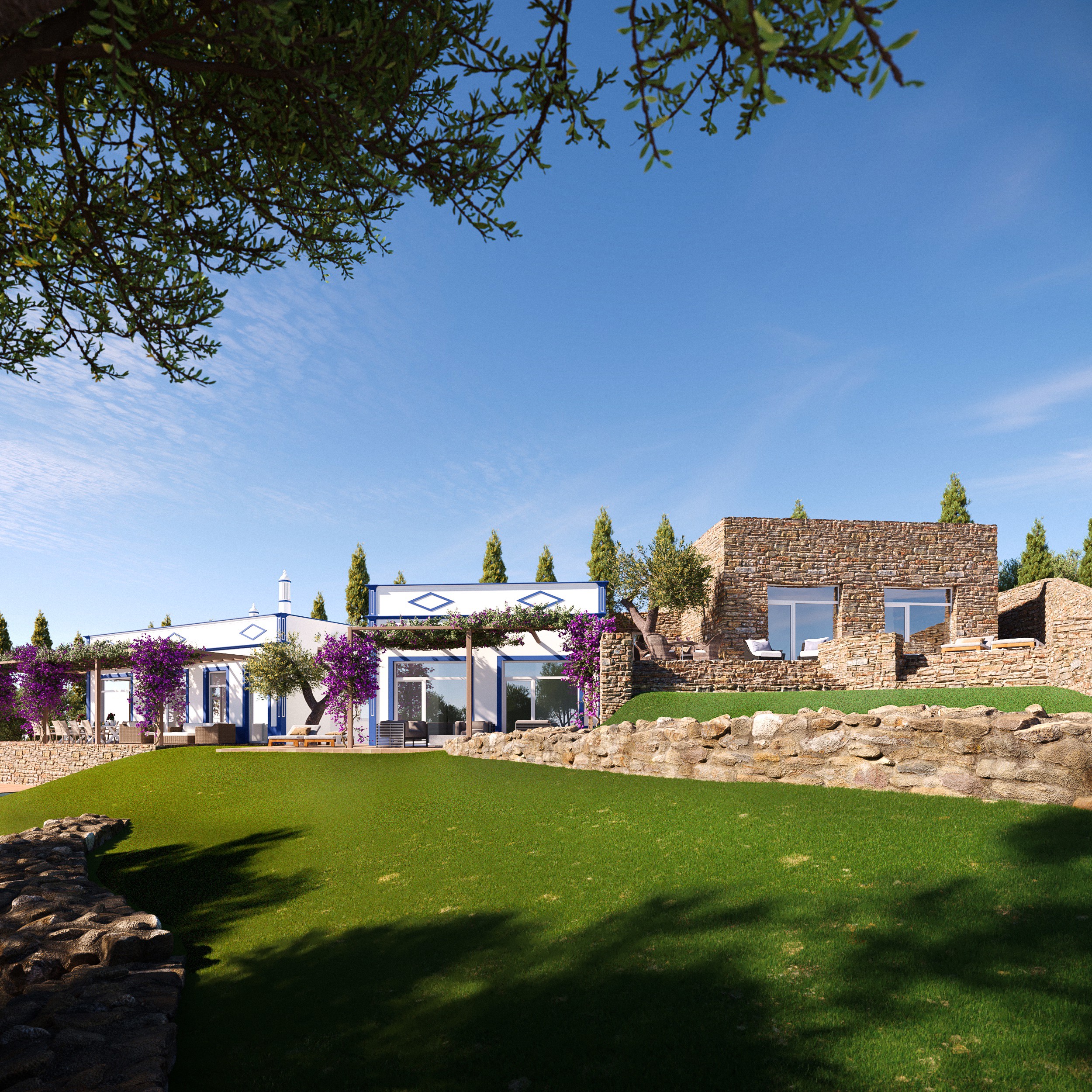 Schlüsselfertiges Projekt - Einstöckige Villa mit 4 Schlafzimmern und Pool