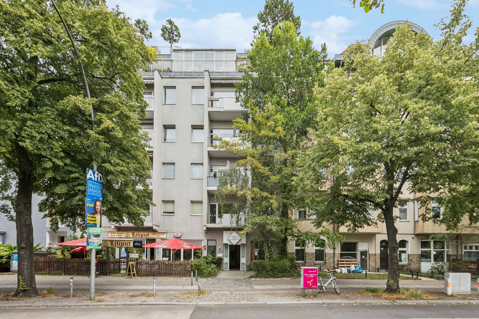 2 Zimmerwohnung mit Blick auf den Schlosspark Charlottenburg