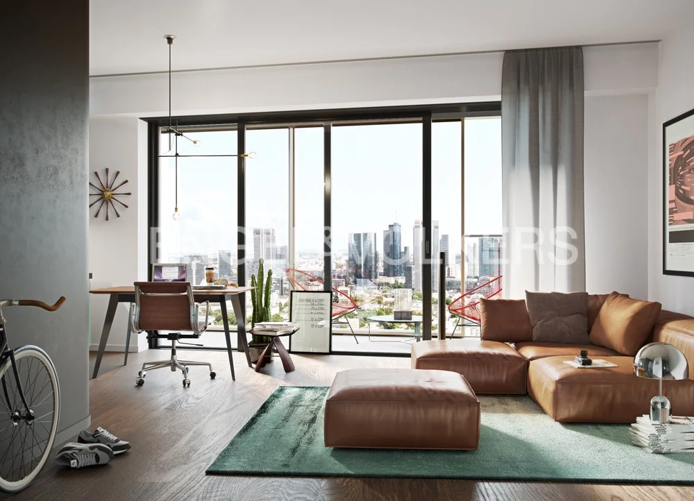 Smart mini-penthouse with a view of the skyline