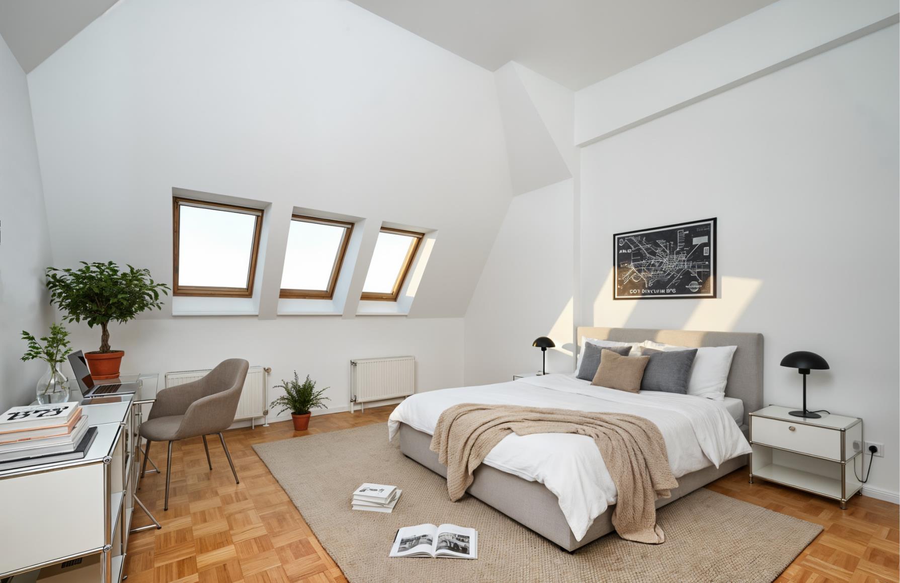 Bezugsfrei: 2 Zimmerwohnung im Dachgeschoss