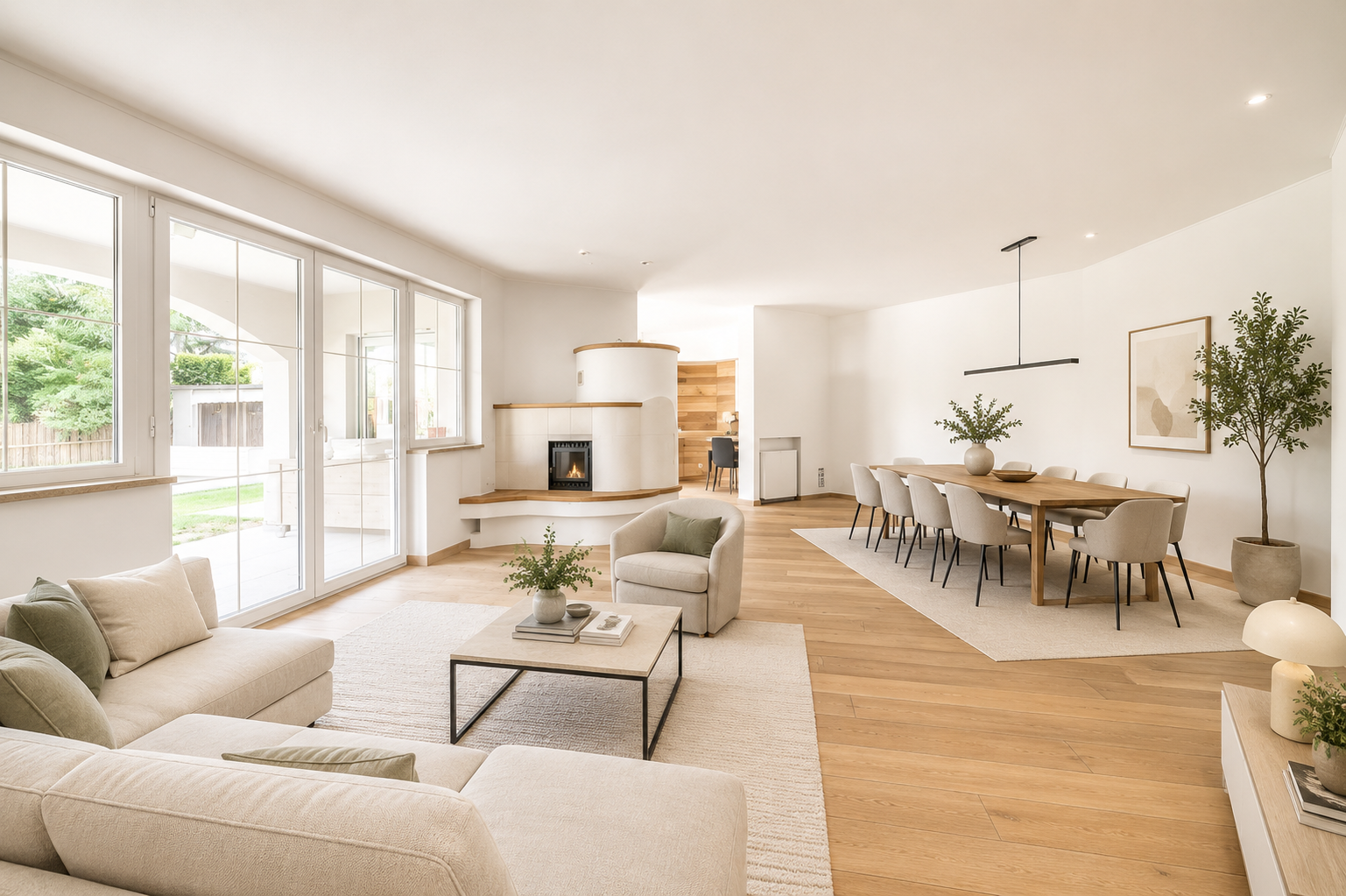 Dream villa with spacious garden, terrace and pool [AI-modified]