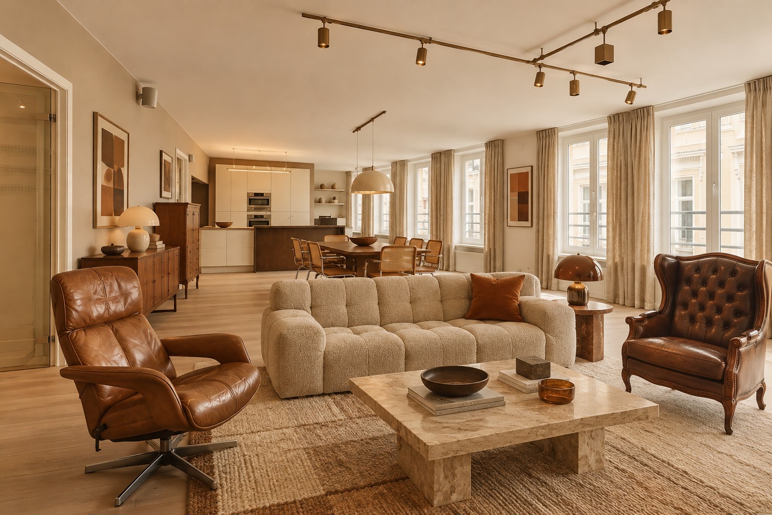 Spacious apartment (227m²) with view of the Belfry [AI-modified]