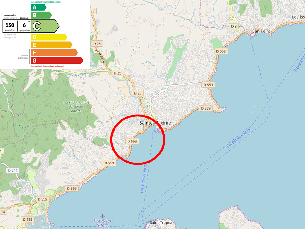 Wohnung mit großem Potenzial und Panoramablick aufs Meer über Saint-Tropez
