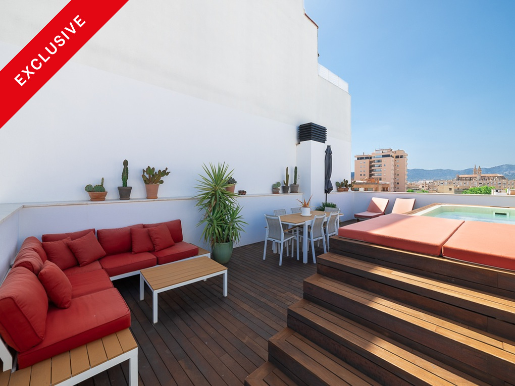 Modernes Penthouse mit Terrasse und privatem Pool - Foners