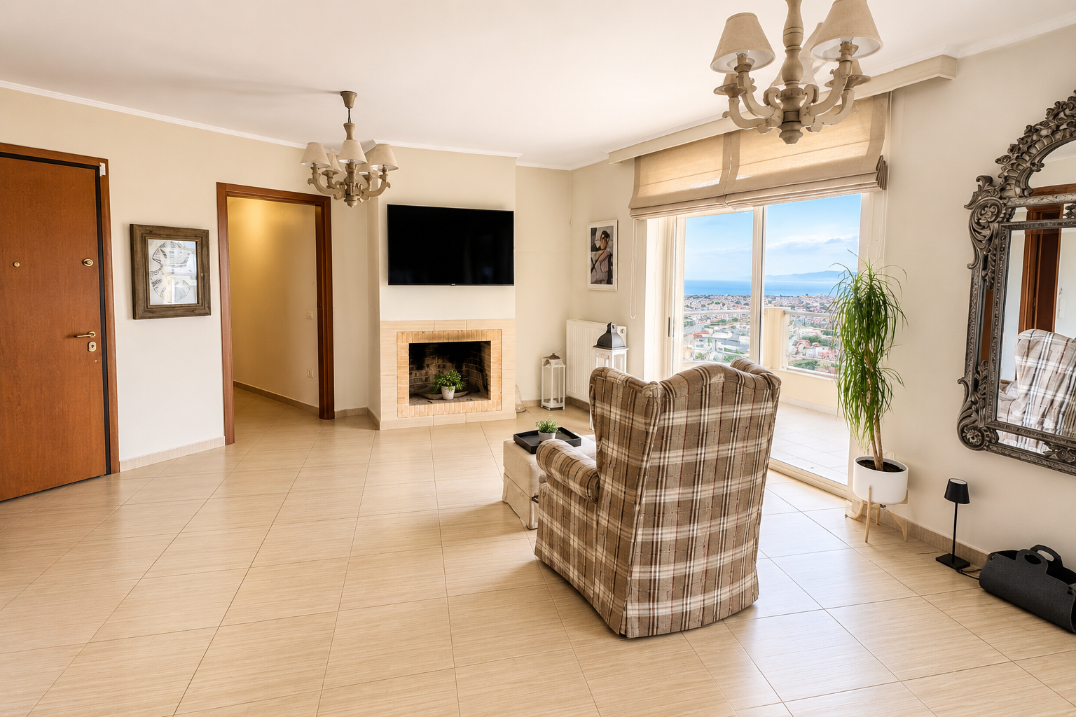 Spacious 140m² 3 bedroom apartment with panoramic sea views