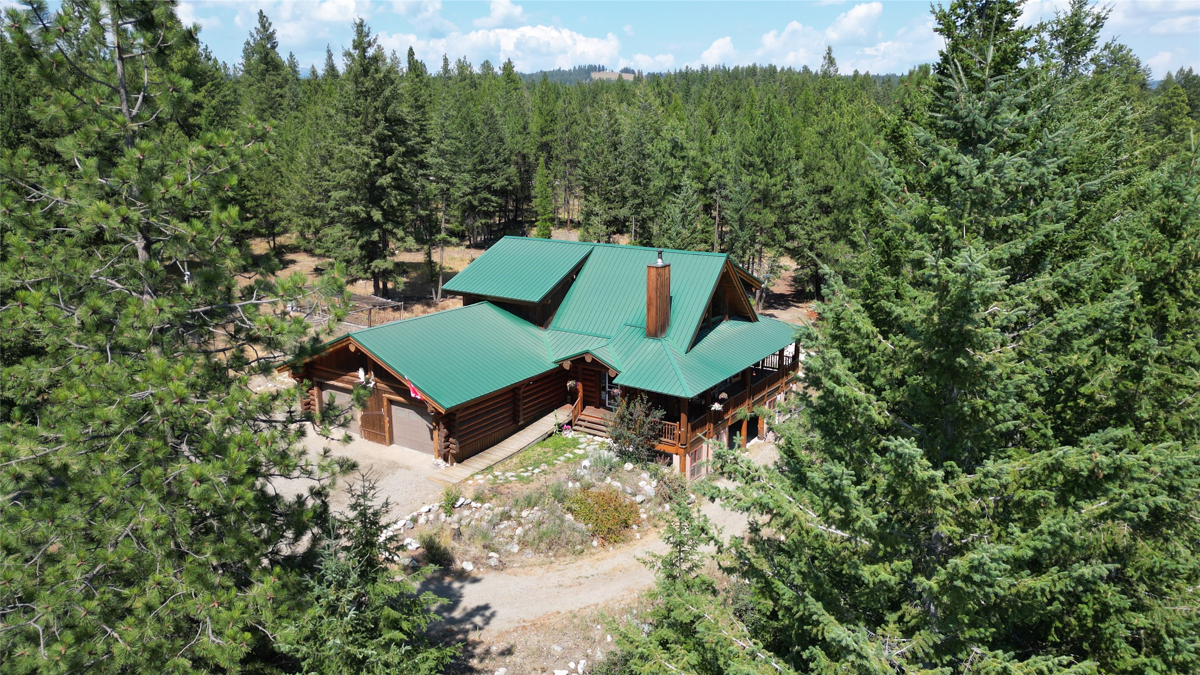Premier Log Home on Expansive 10.6-Acre Estate