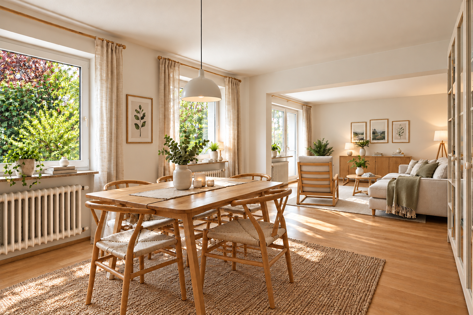 Wohnen mit Freiraum – Garten, Terrasse und über 60 m² zusätzlicher Nutzfläche [AI-modified]