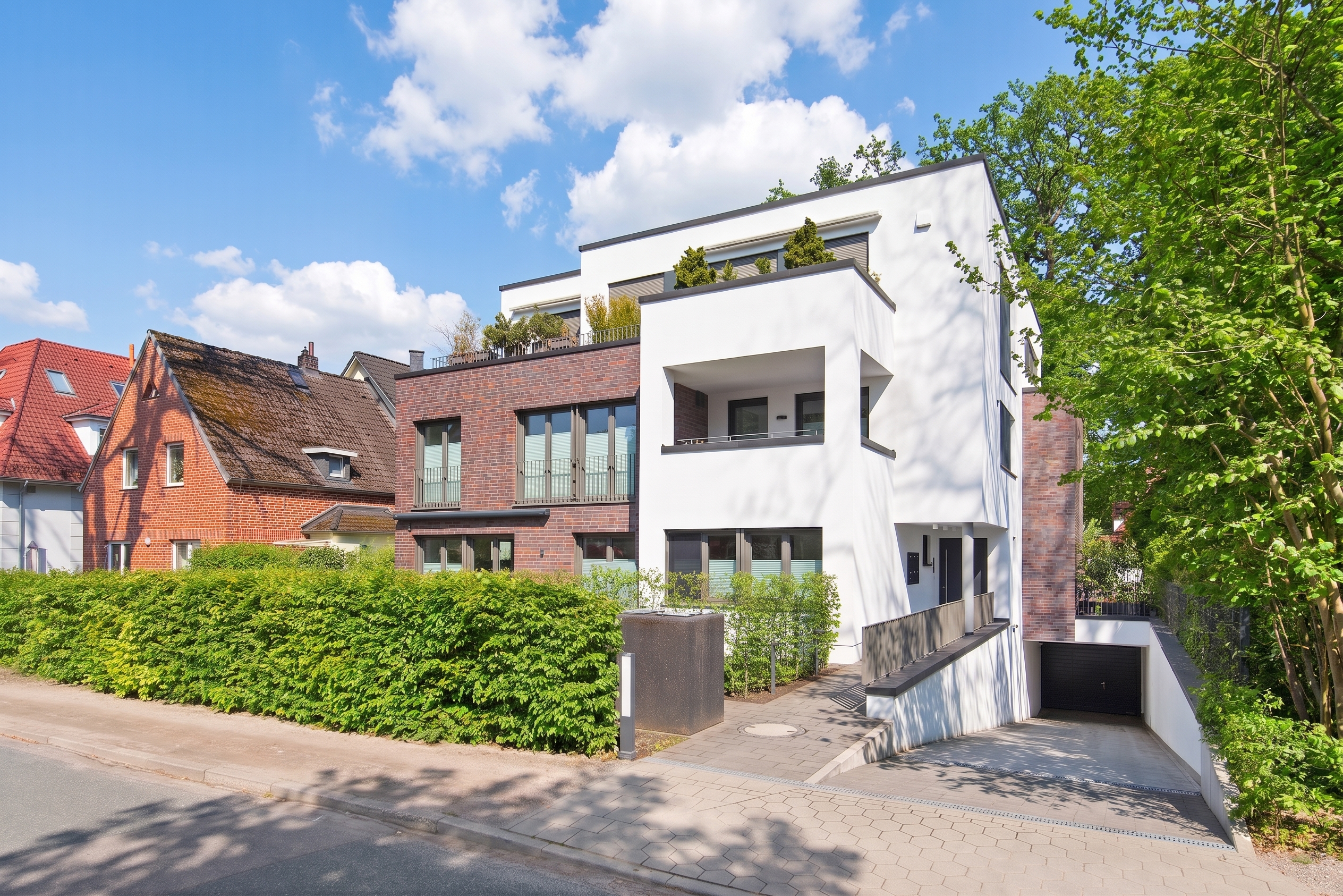 Exklusive Wohnung mit moderner Ausstattung und Gartenidylle – fußläufig zum Ortskern Volksdorf [AI-modified]