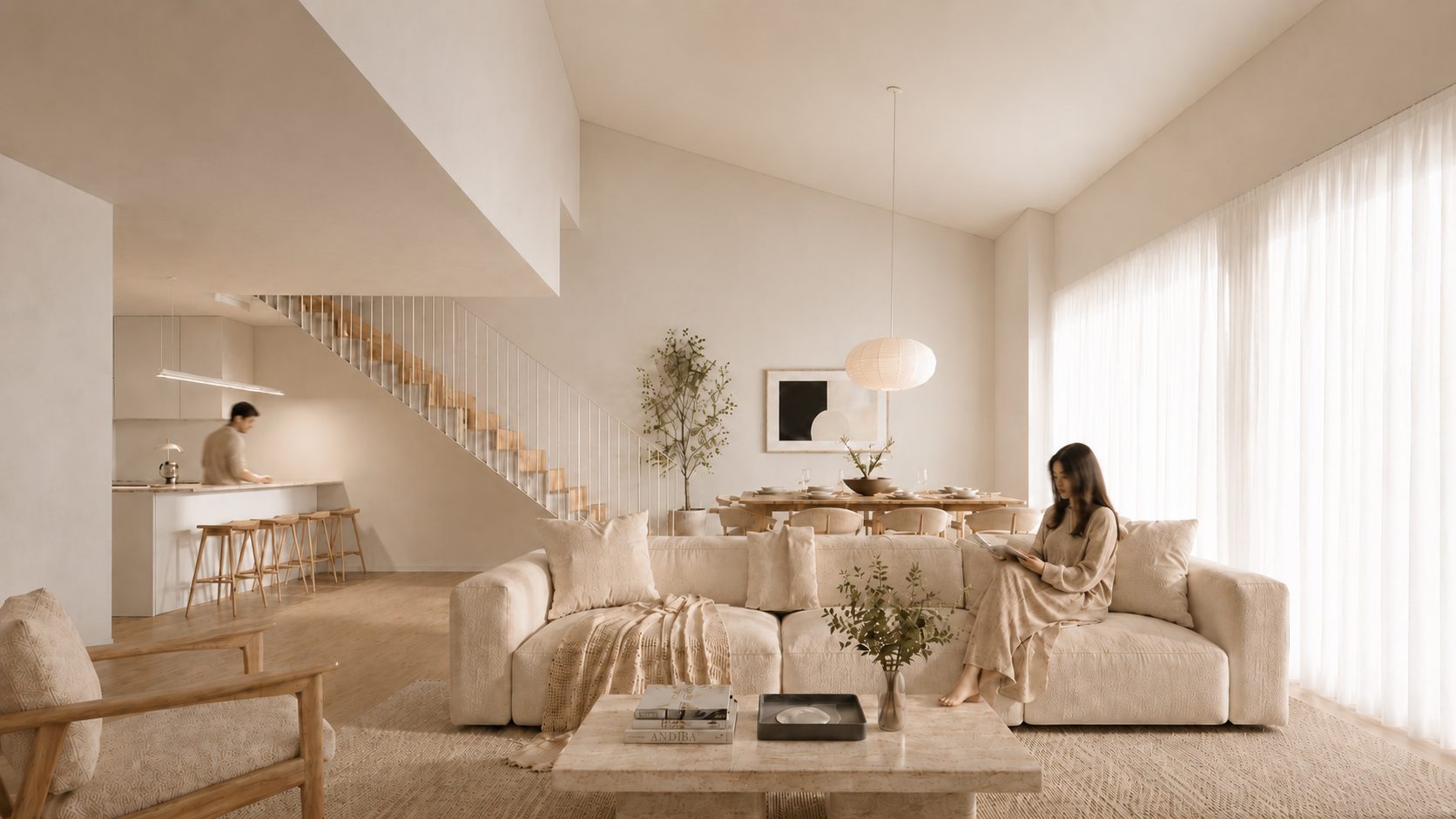 High ceilings, light and space: exclusive 4-bedroom duplex penthouse in Godella