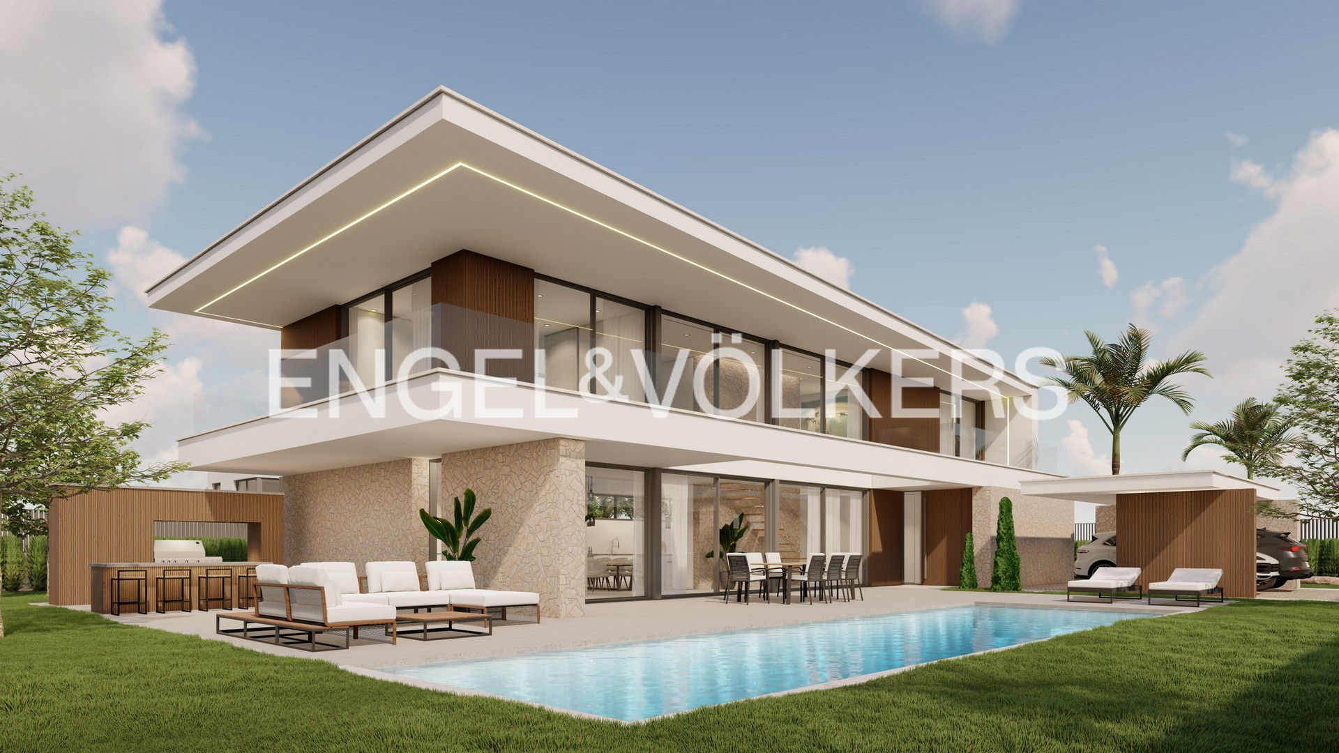 Villa moderna de lujo con piscina ubicada en Cabo Roig.