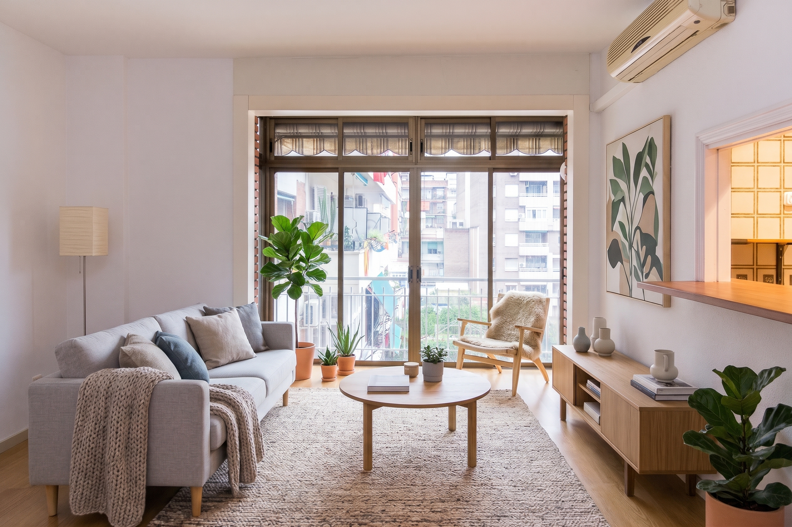 Elegant apartment with balcony in Eixample [AI-modified]