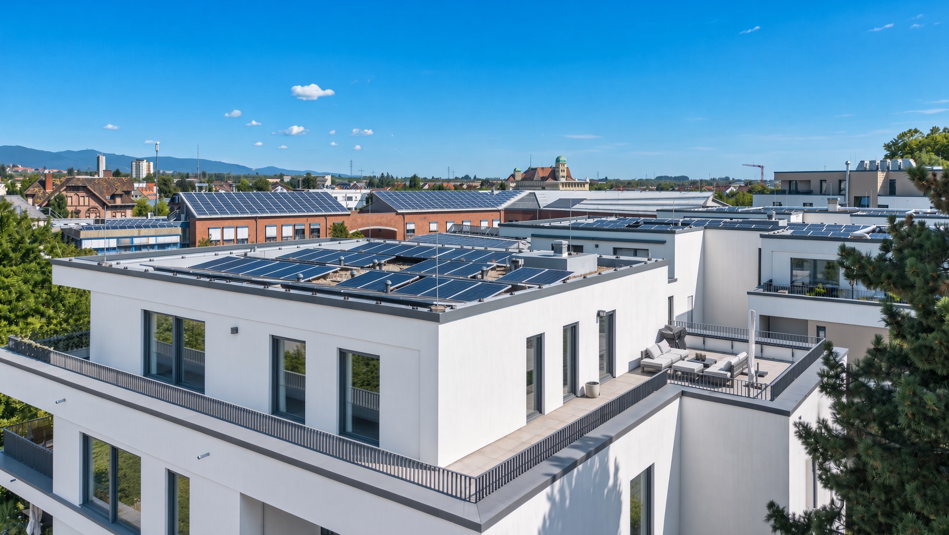 Modernes Stadt-Penthouse mit viel Licht, großer Terrasse & Aufzug