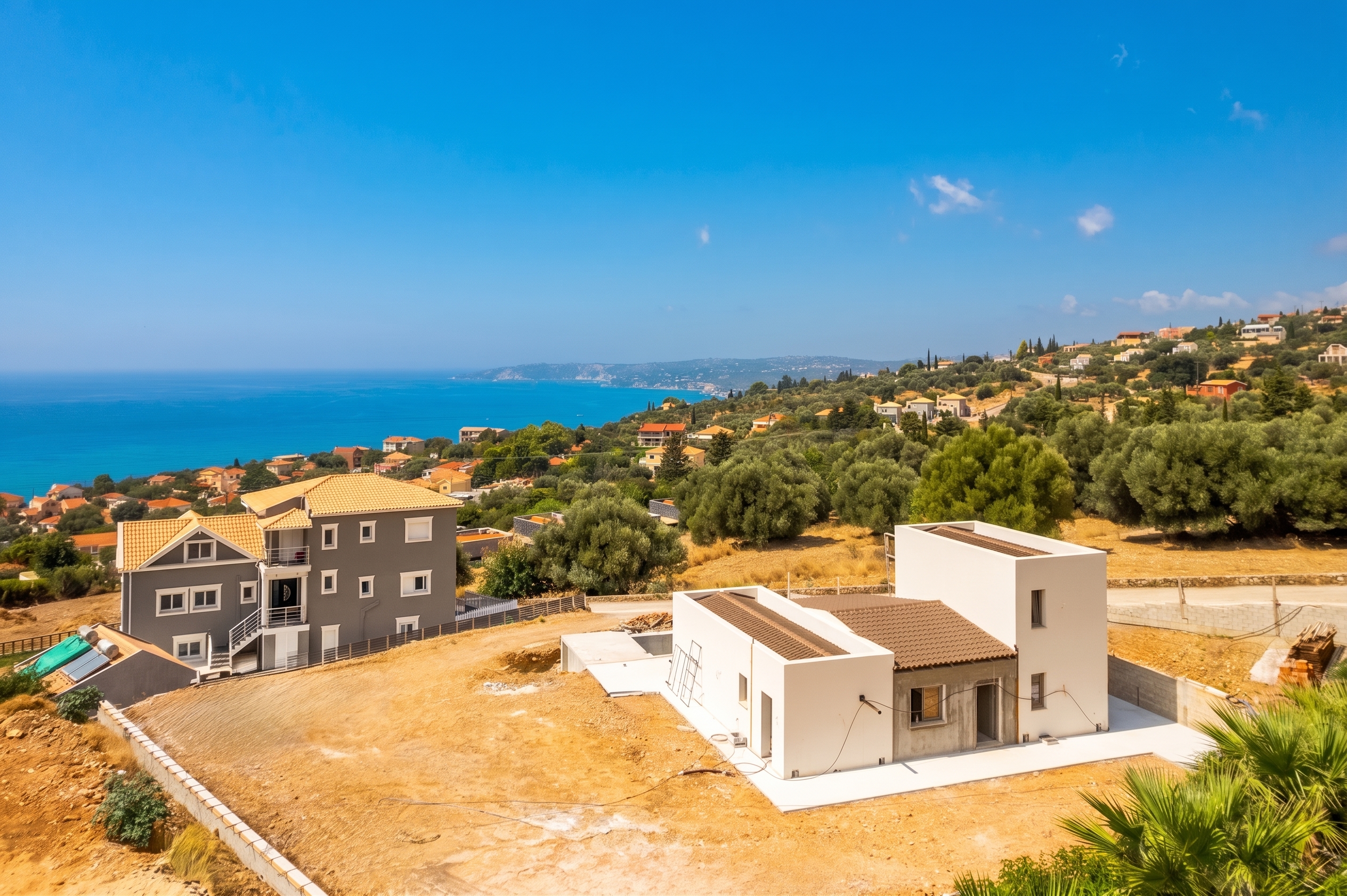 Brand-New Detached Villa of 131 sq.m. in Lourdas, Kefalonia [AI-modified]