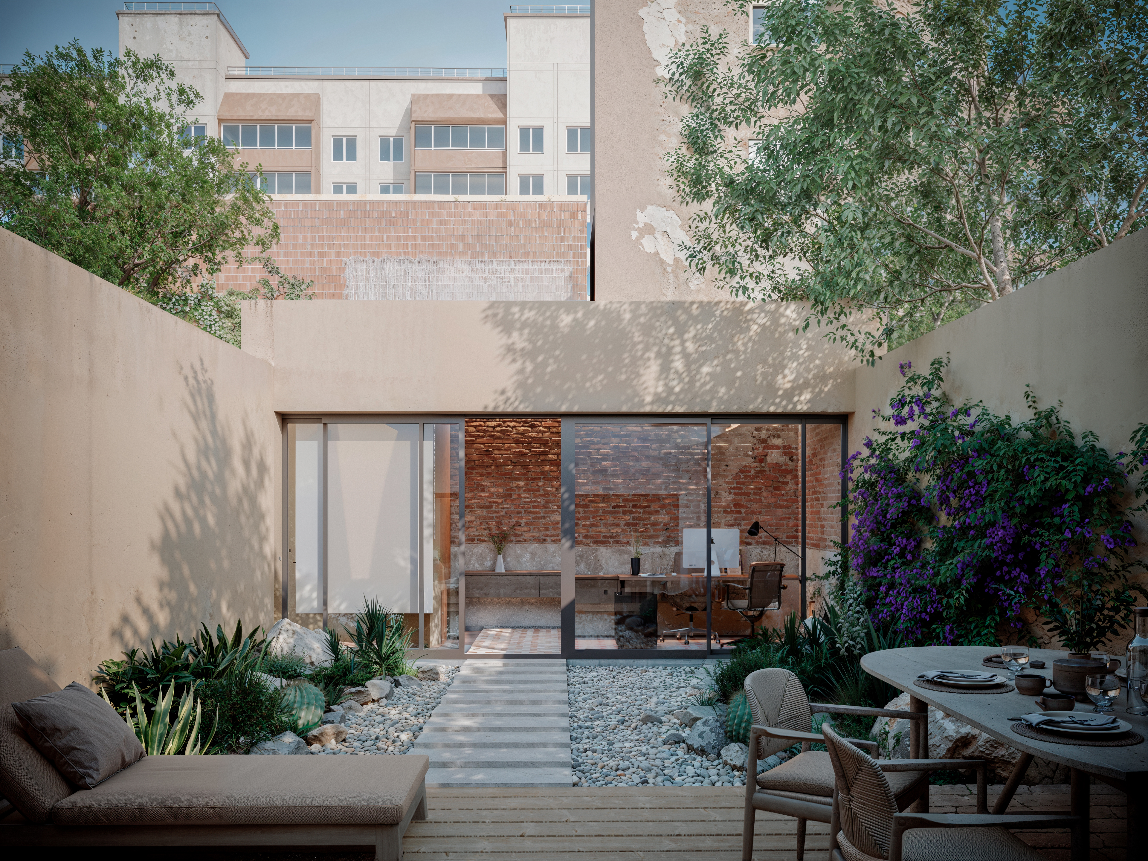 Designpremiere mit privatem Garten in Vila de Gràcia