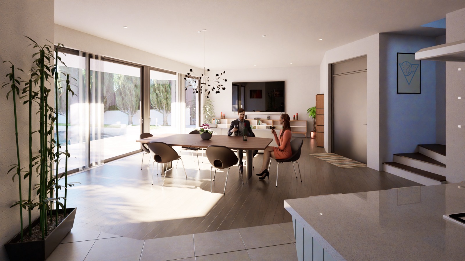 Luxusvilla im Bau, fußläufig zum Strand