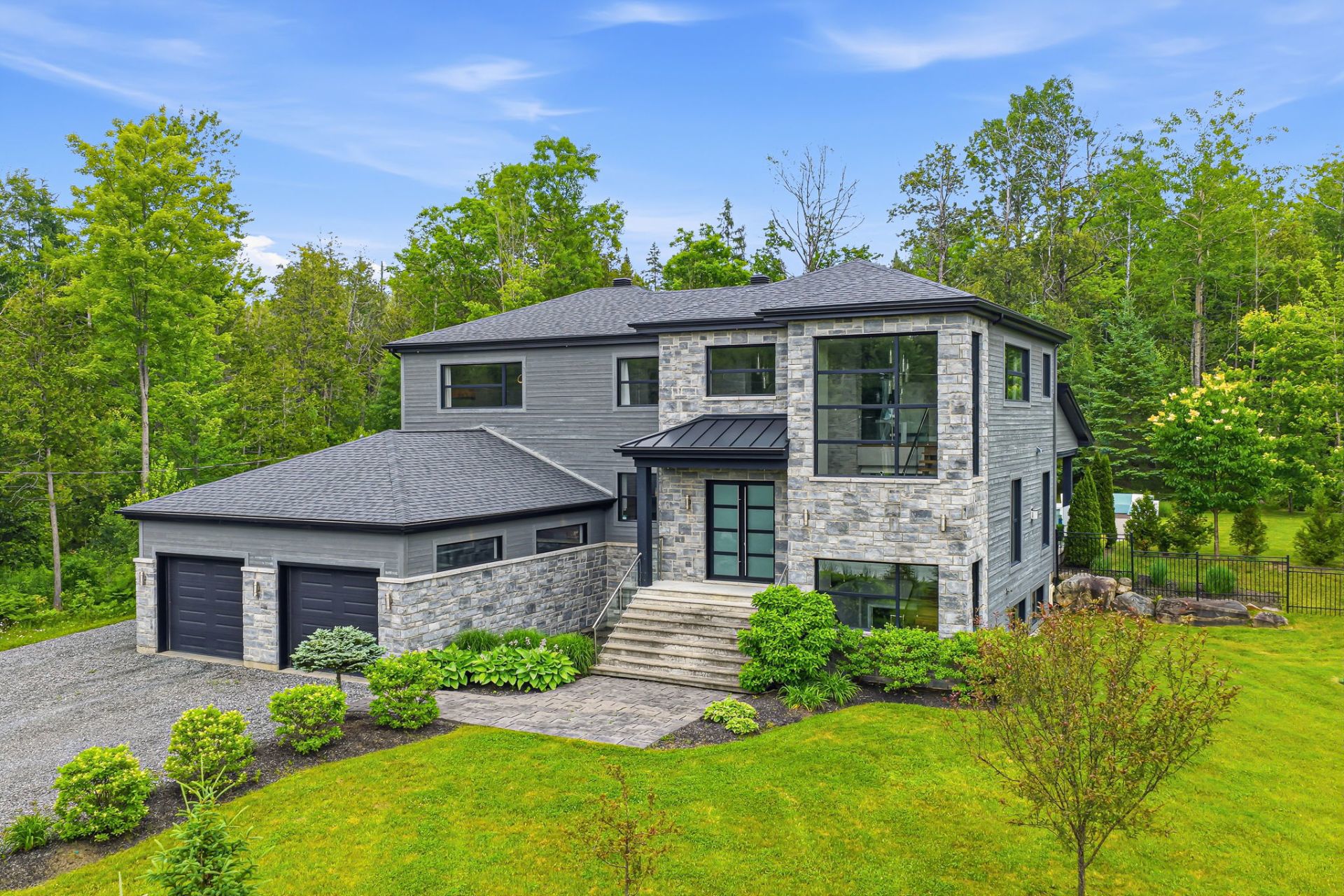 Luxury residence situated on a wooded one-acre lot