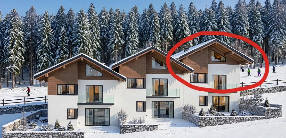 Elegant duplex facing the slopes