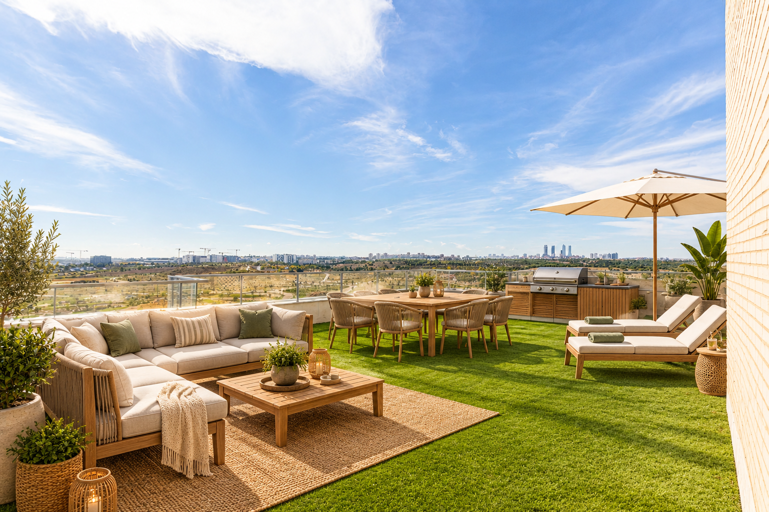 Exclusive penthouse with a large terrace in Valdebebas [AI-modified]