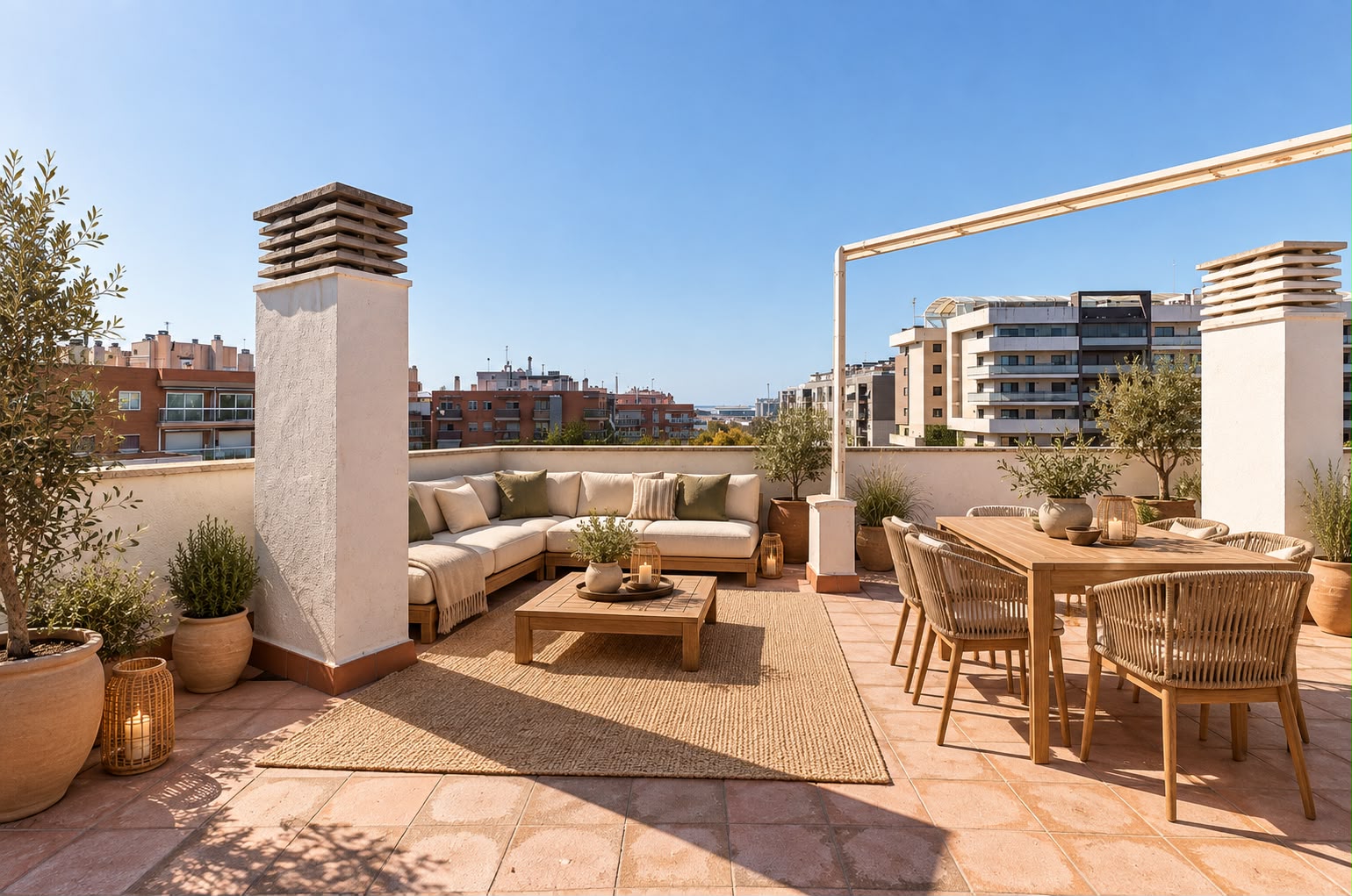 Exclusive penthouse with 100 m² private terrace and unobstructed views