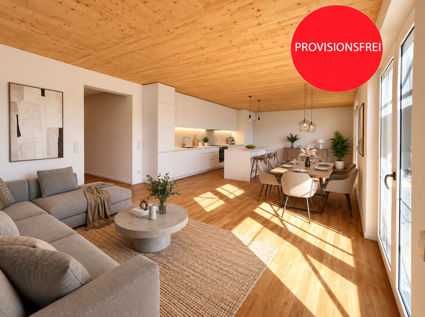Architektur mit Charakter – Großzügige 4-Zimmer-Wohnung in hochwertiger Massivholzbauweise [AI-modified]