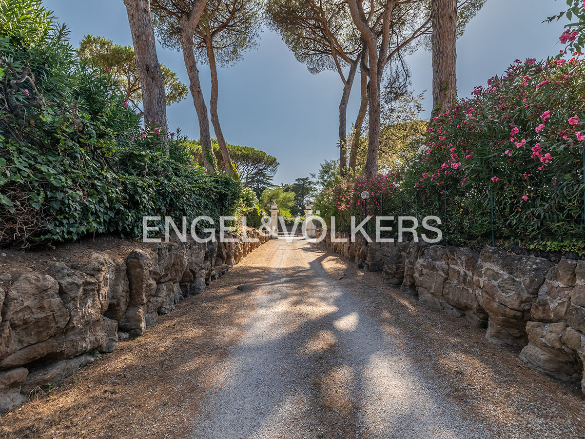 Portion of a 19th-century farmhouse in the historic Tenuta Scheggi, between Rome and Frascati