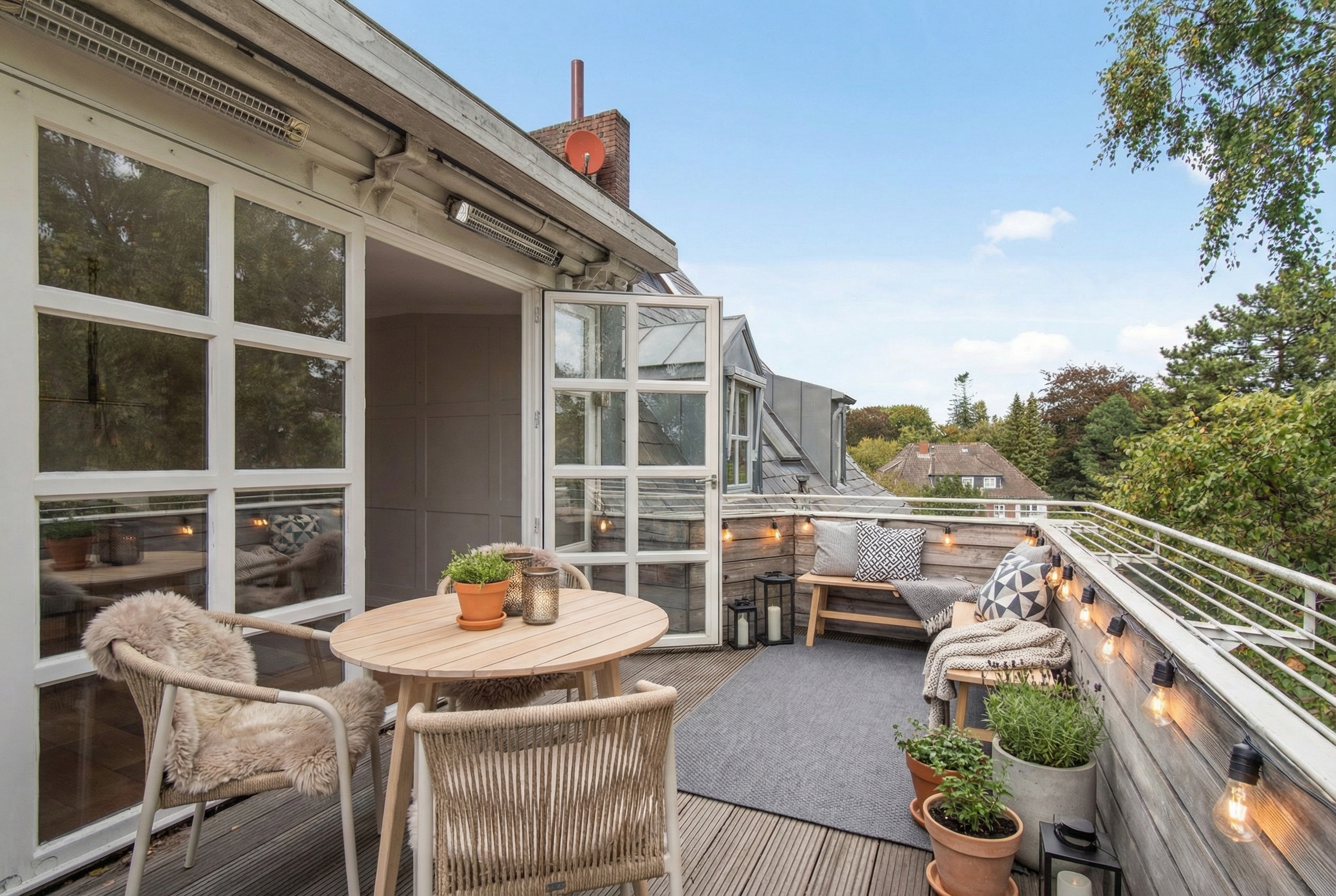 Historischer Charme trifft auf ca. 167 m² modernen Komfort - Maisonette-Wohnung mit Dachterrasse