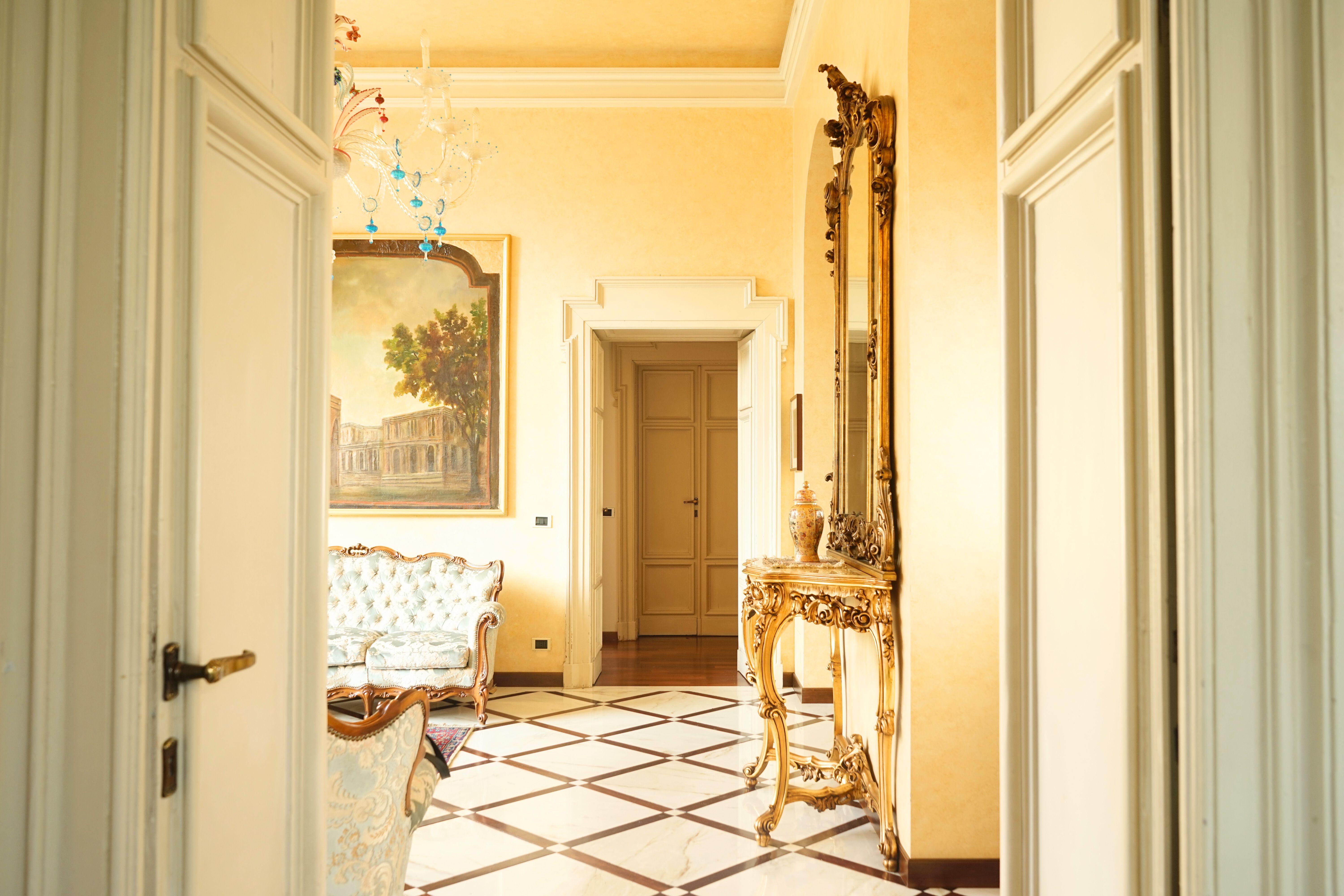 Prestigious Furnished Four-Room Apartment in a Historic Villa
