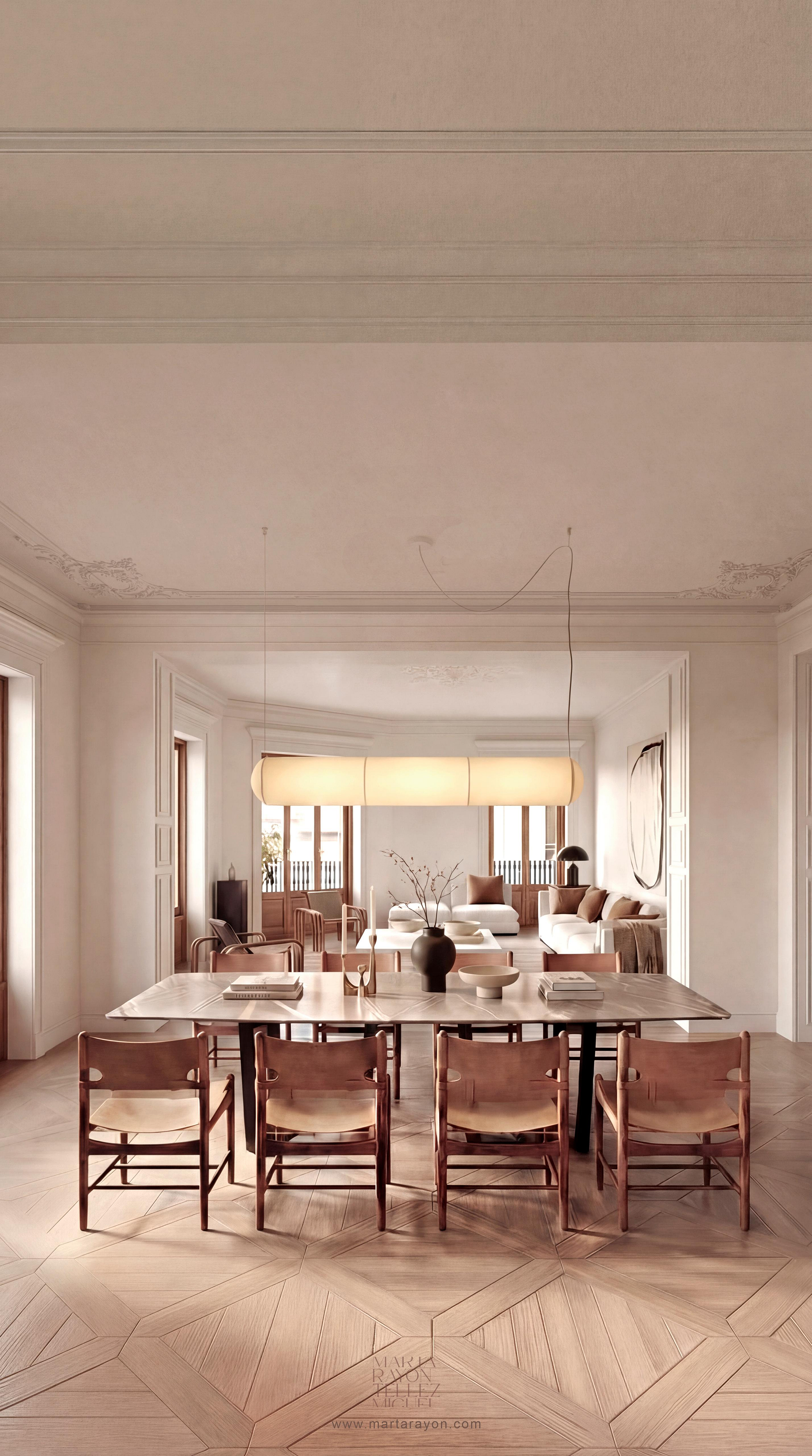 An apartment for renovation with five French balconies and two bay windows.
