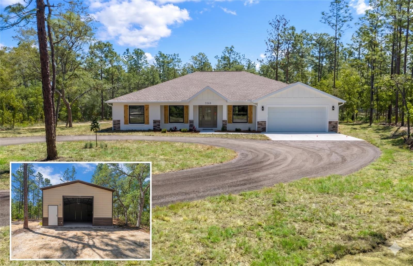 Stylish Home w/ Shop & Land