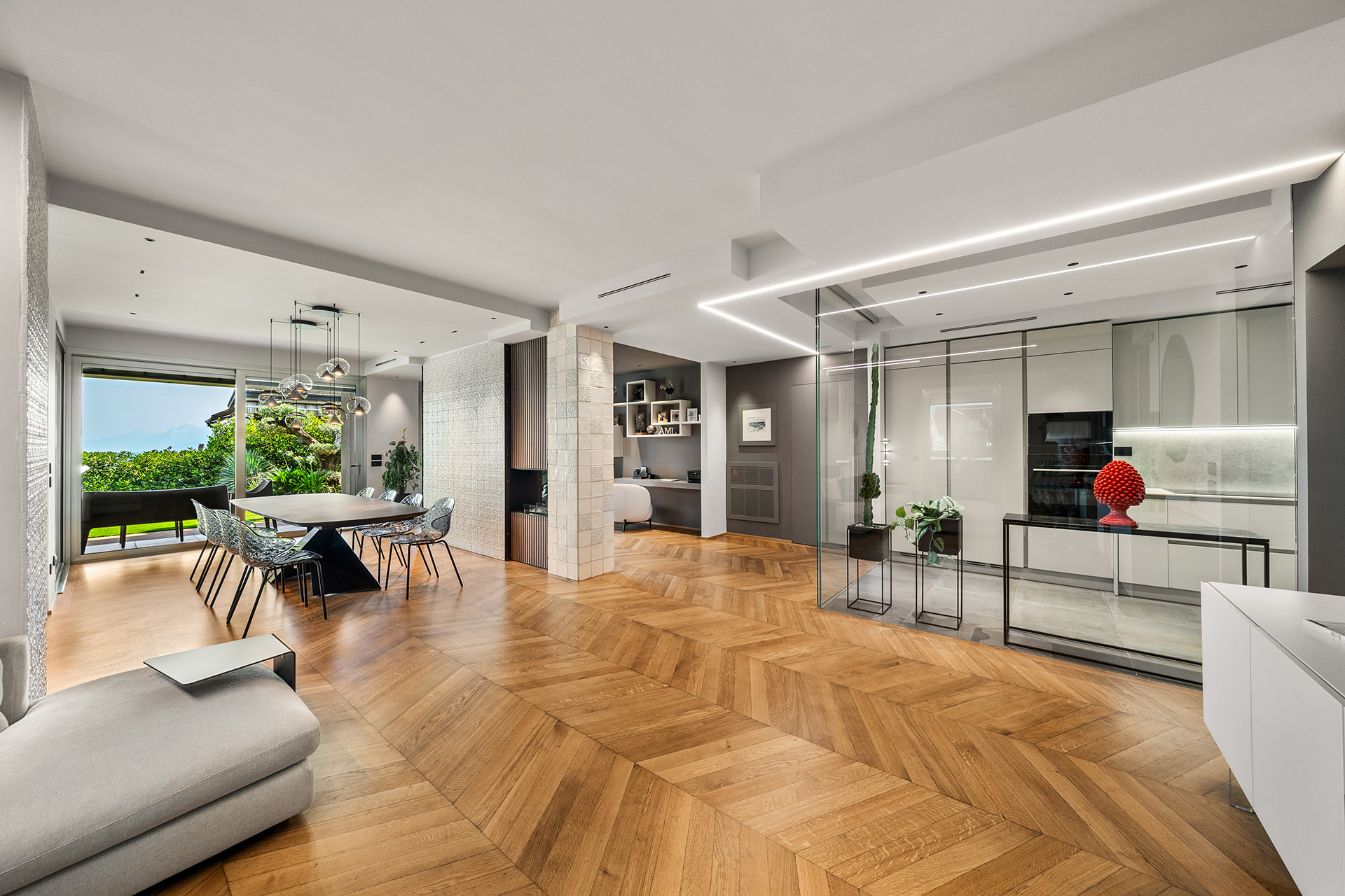 Designer apartment with private garden