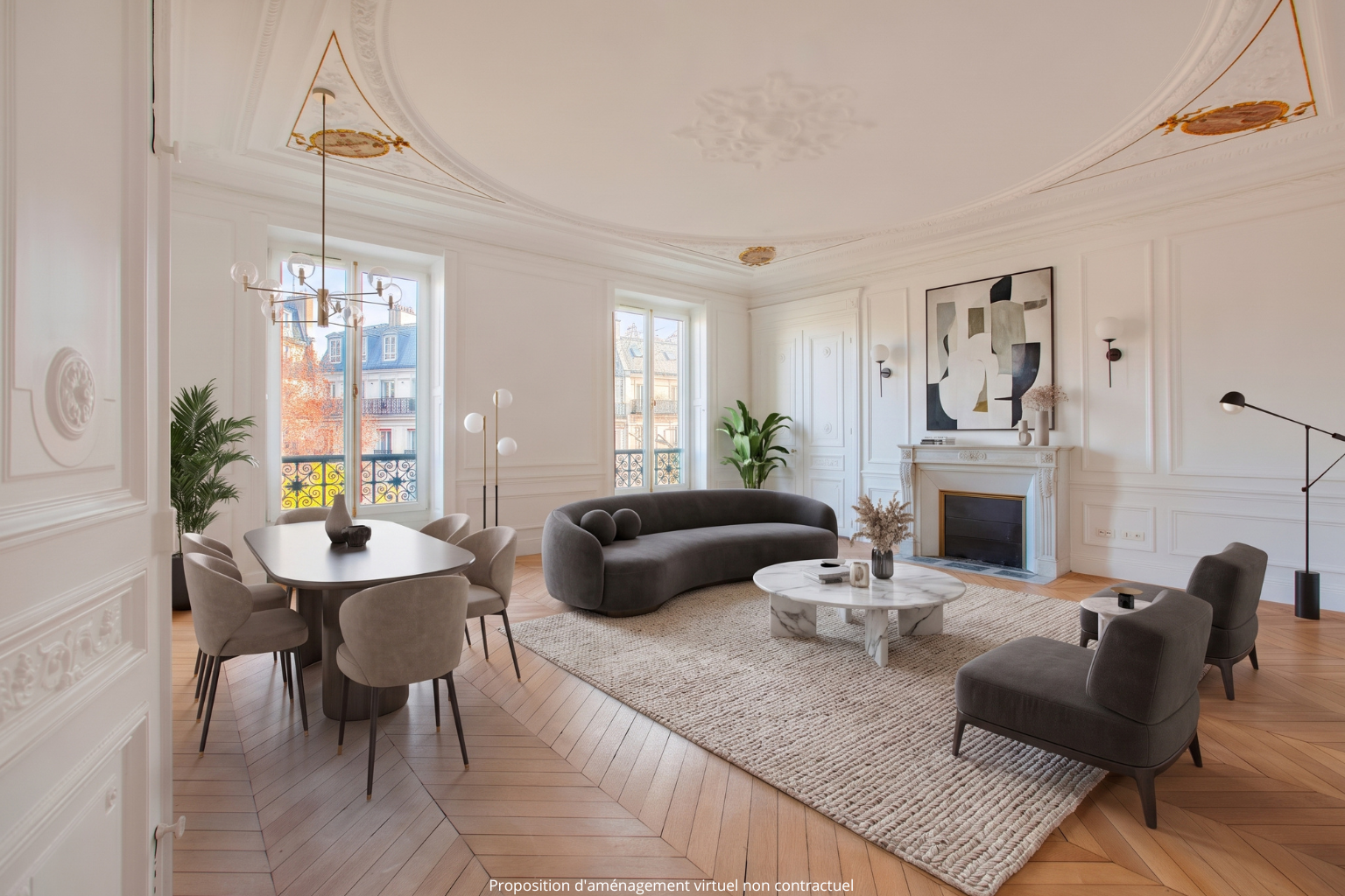 Paris X, Jacques Bonsergent - Appartement de réception de 164 m², en étage élevé par ascenseur