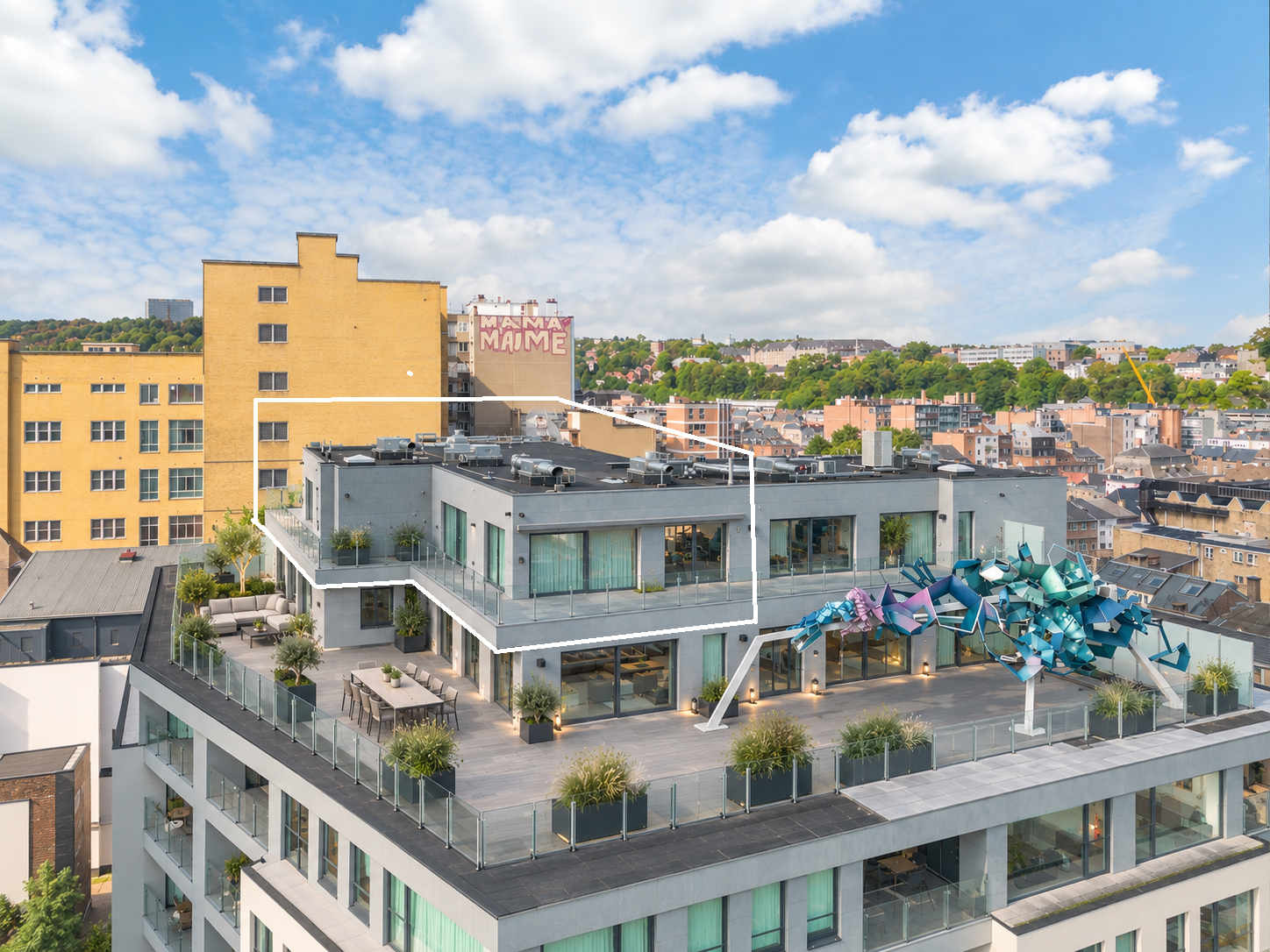 Penthouse au 7e étage en plein coeur de Liège
