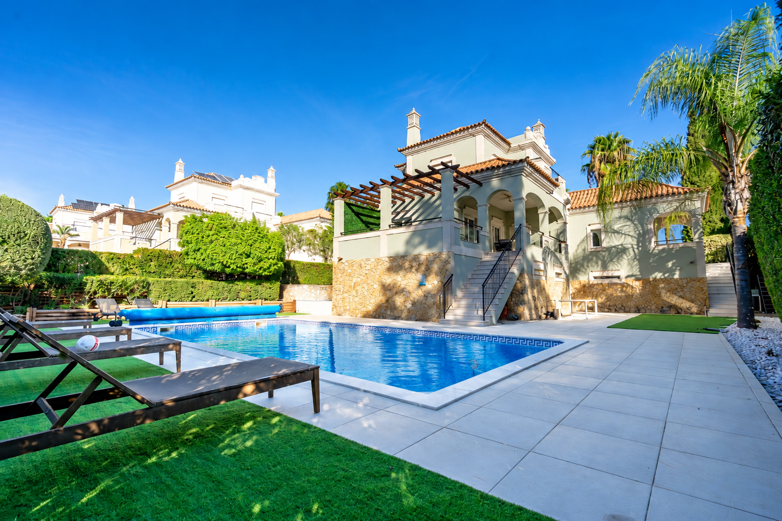4 Bedroom Villa with Heated Pool in The Crest, Vale Formoso, Almancil [AI-modified]