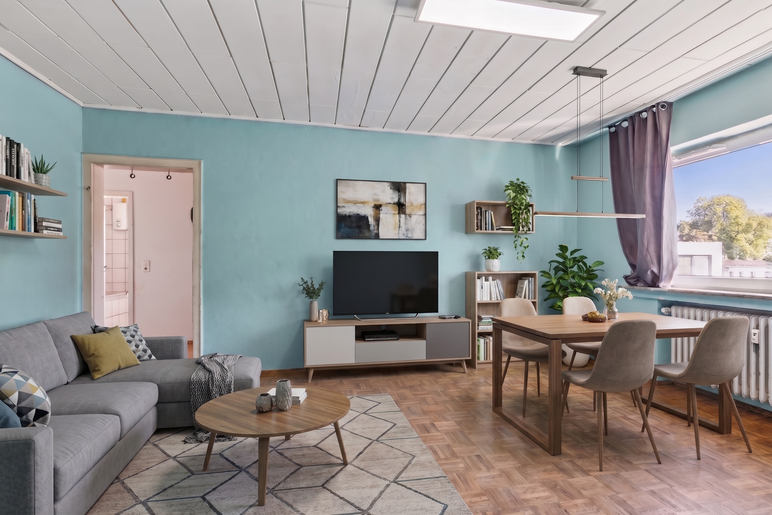 3-room apartment by the Rhine, with development potential and excellent transport links [AI-modified]