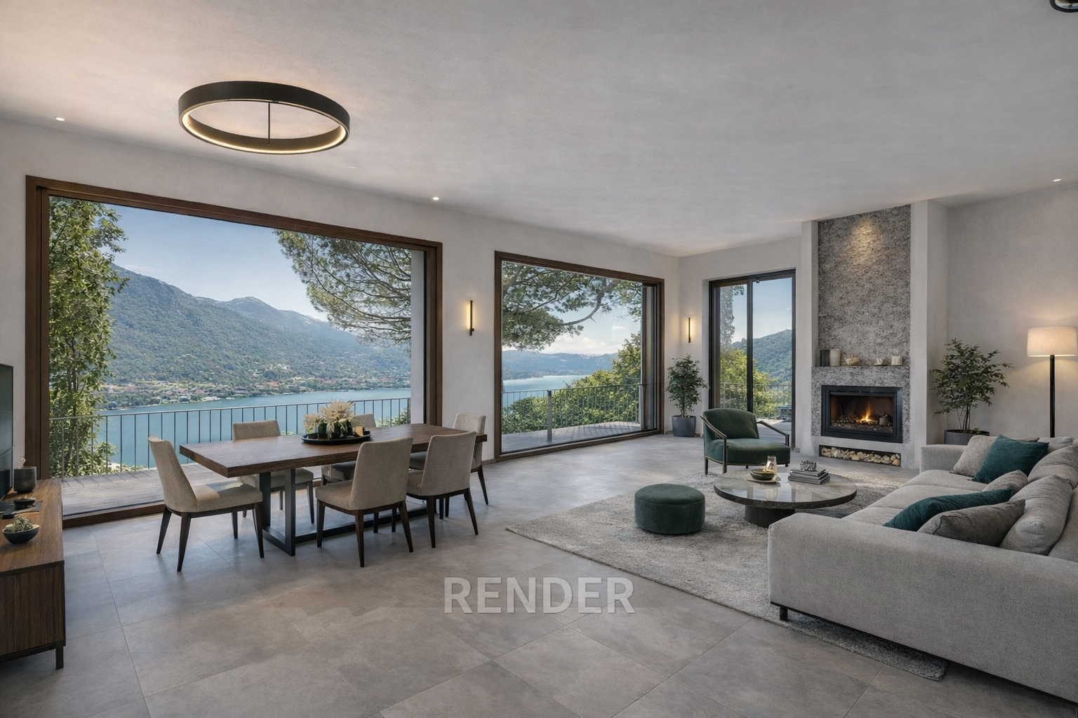 Villa indipendente con straordinaria vista Lago