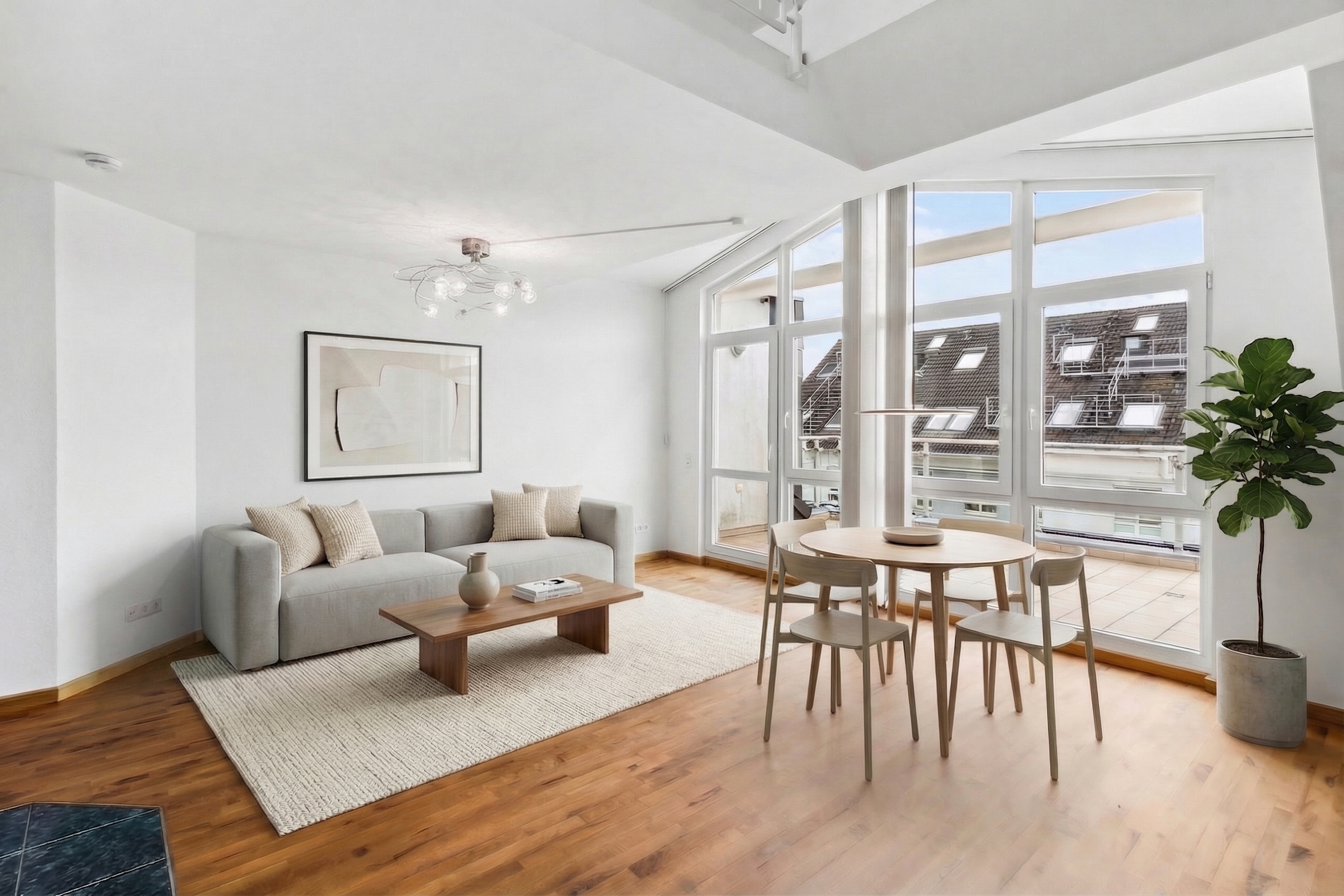 Beautiful penthouse maisonette flat with large balcony