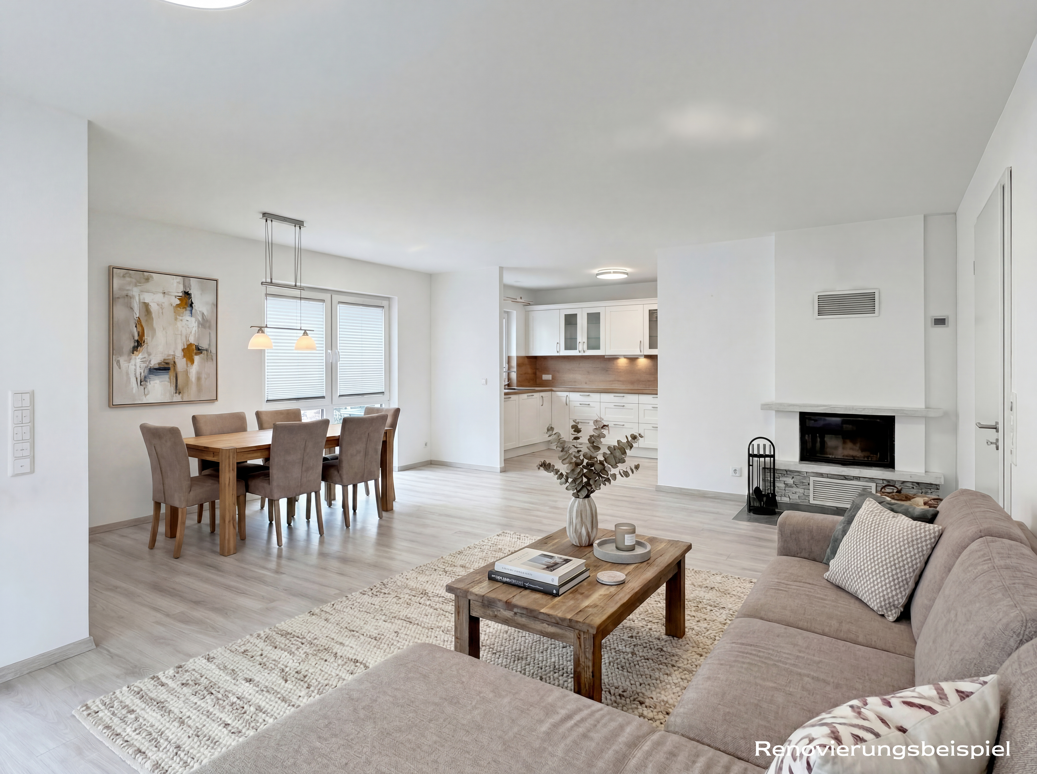 Moderne 3-Zimmer-Wohnung mit Kamin und Balkon in Assenheim