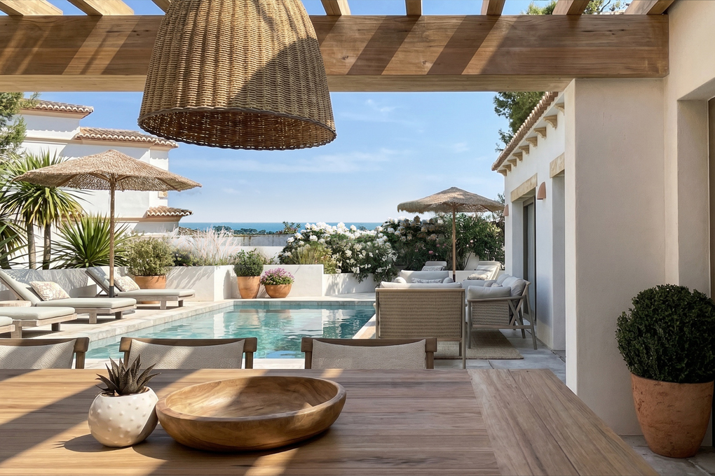 Mediterranean finca style villa with sea views