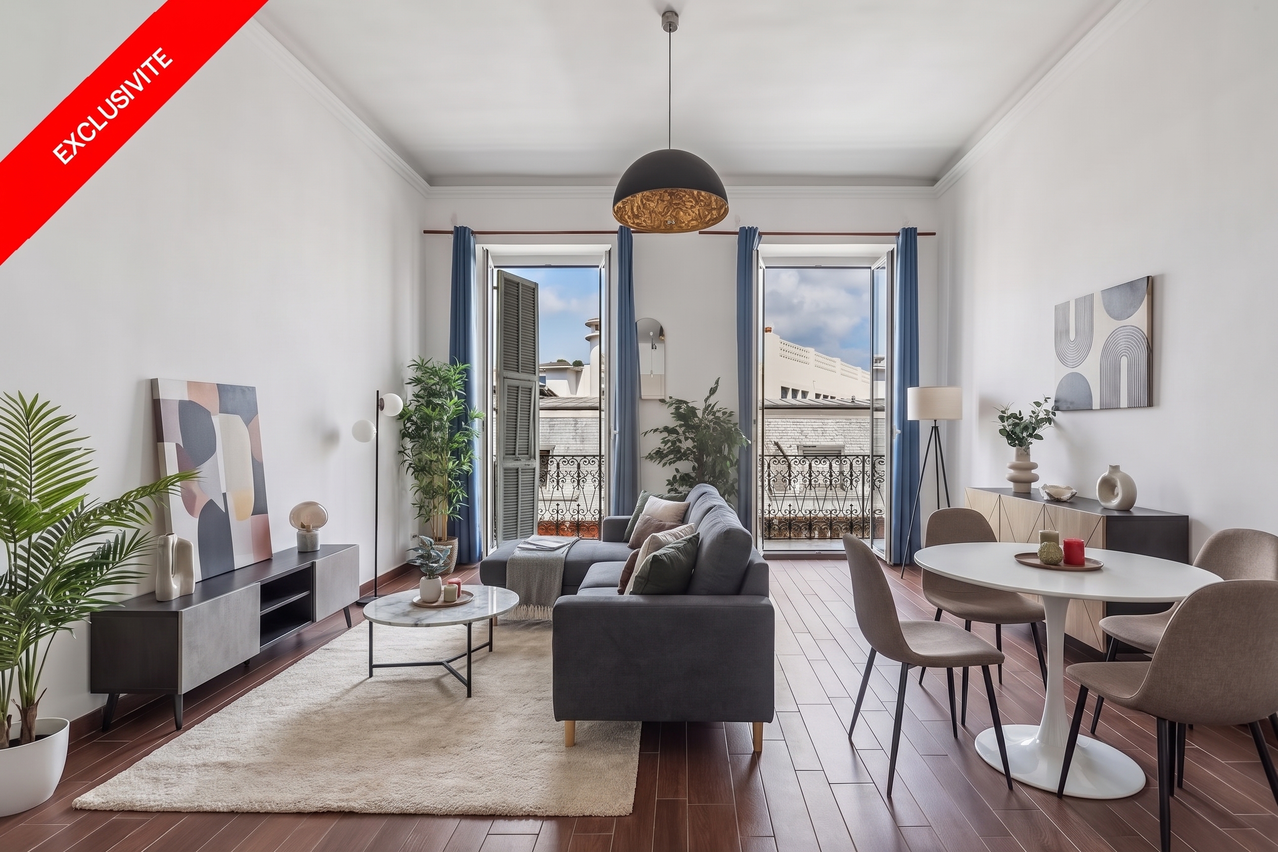Bright 4-room apartment in central Nice