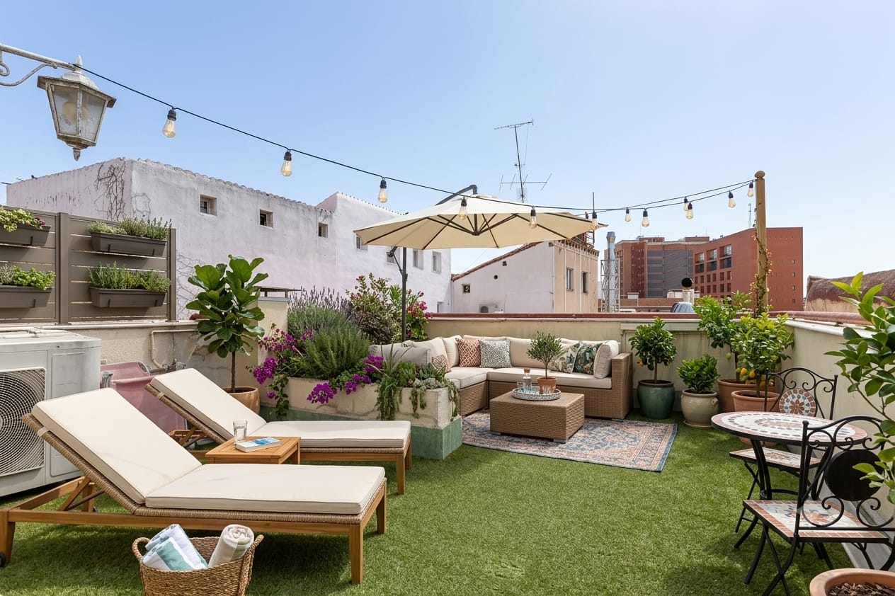 Penthouse with terrace in Cortes