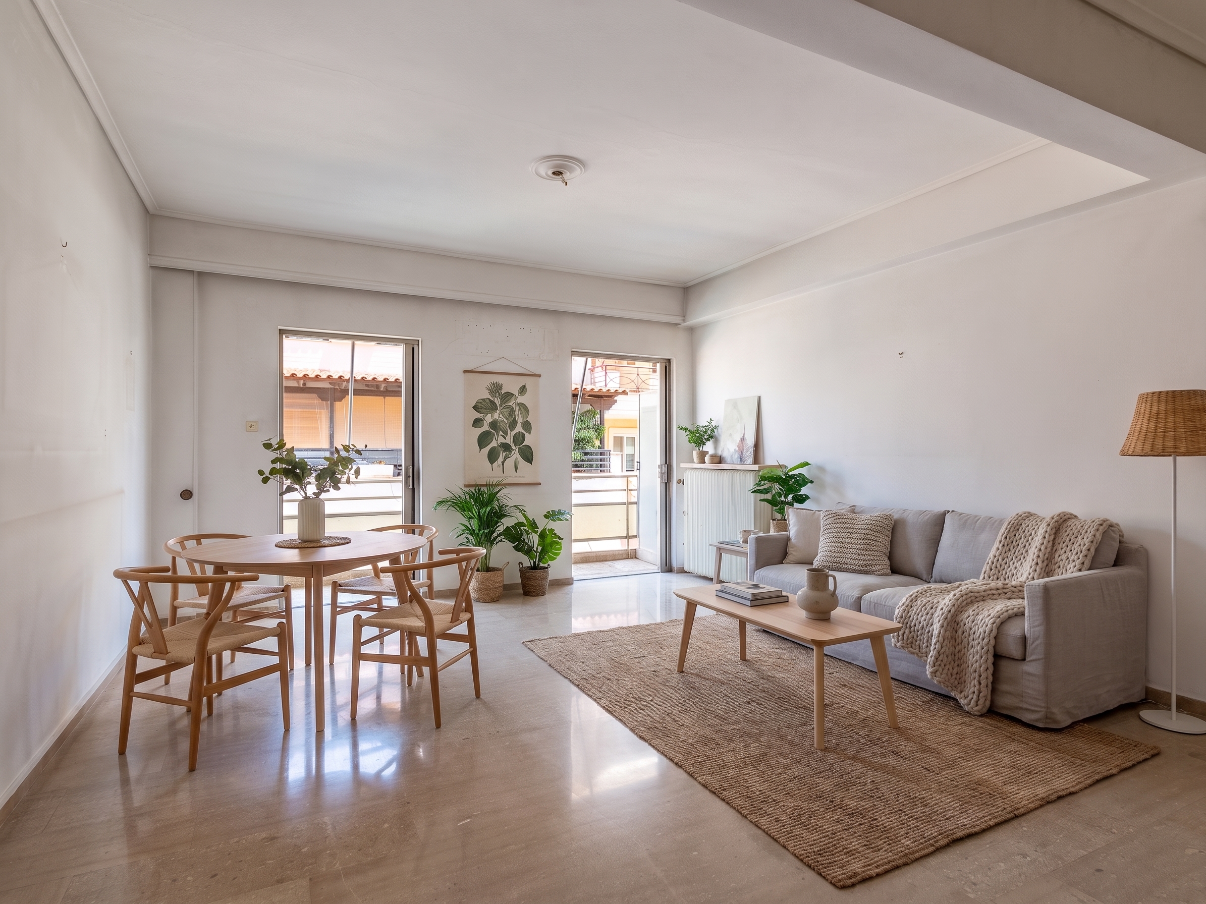 A bright 93 sq.m. dual-aspect apartment with great potential for reconfiguration