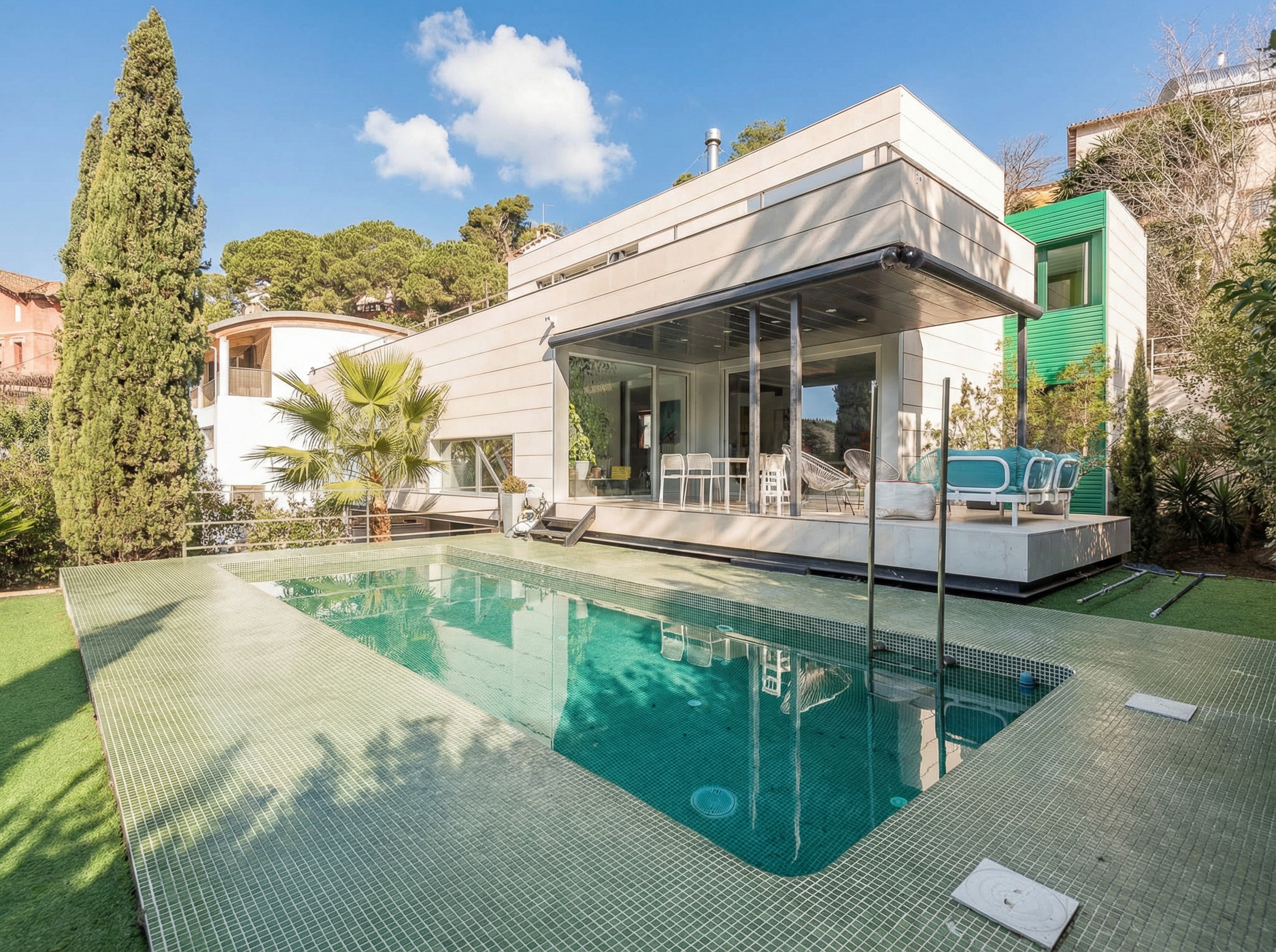 New house construction at Vallvidrera area