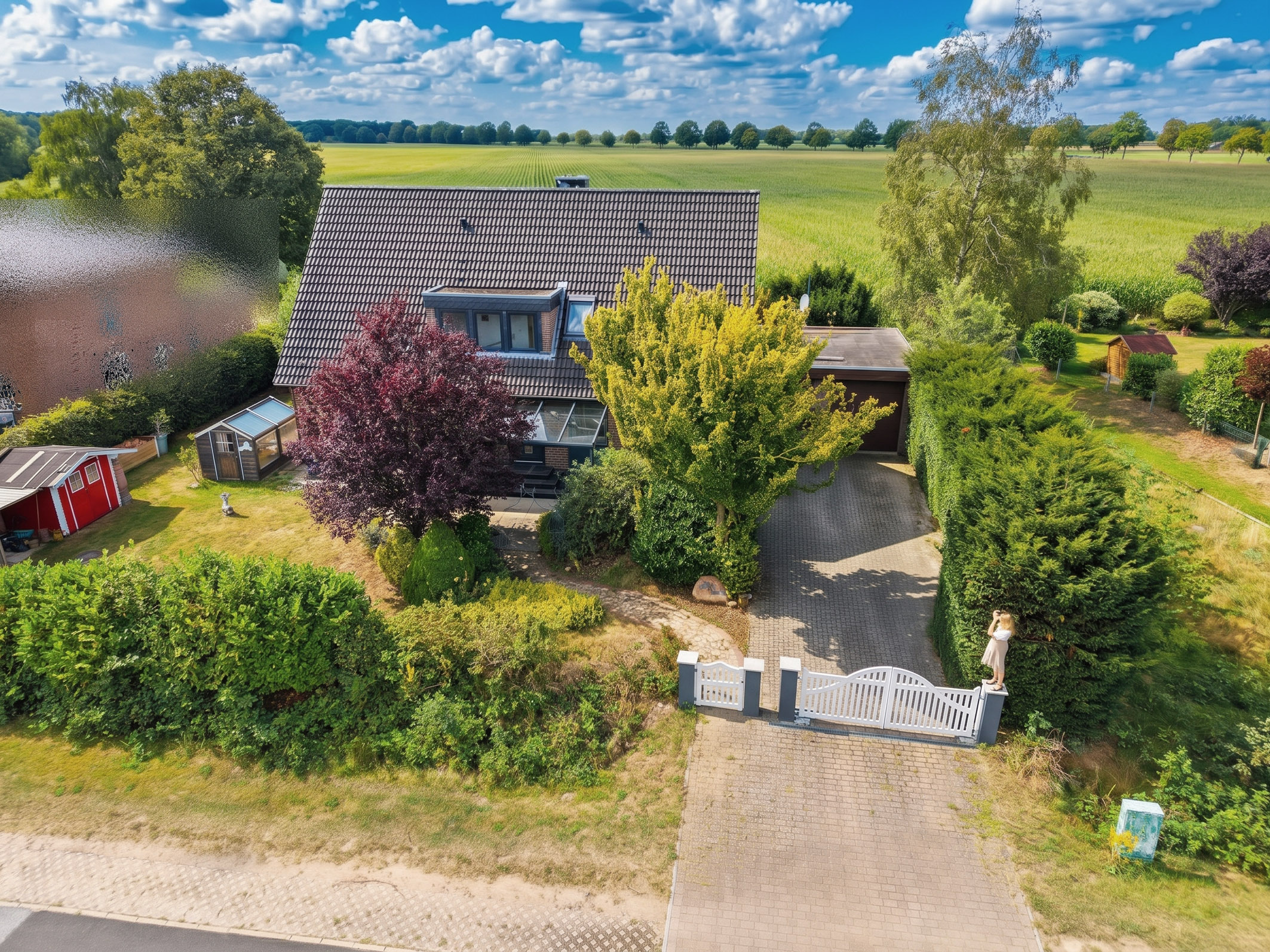 Das Leben ist bunt...Großzügiges Familienidyll mit traumhaftem Feldblick