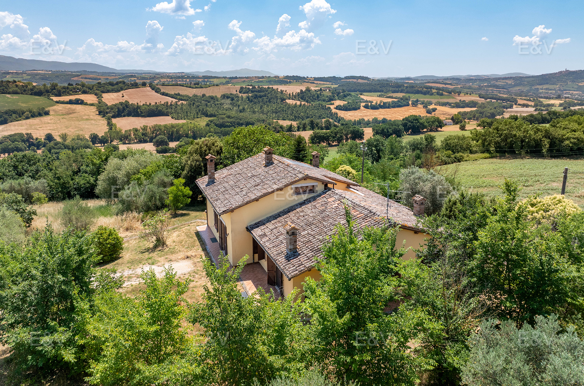 Panoramic farmhouse with an olive grove just a few minutes from Todi